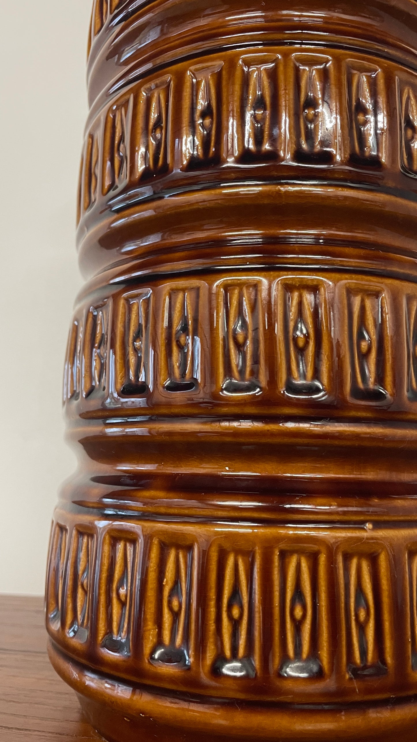 Large Mid-Century West German Brown Vase | W. Germany 268-40 | 40cm