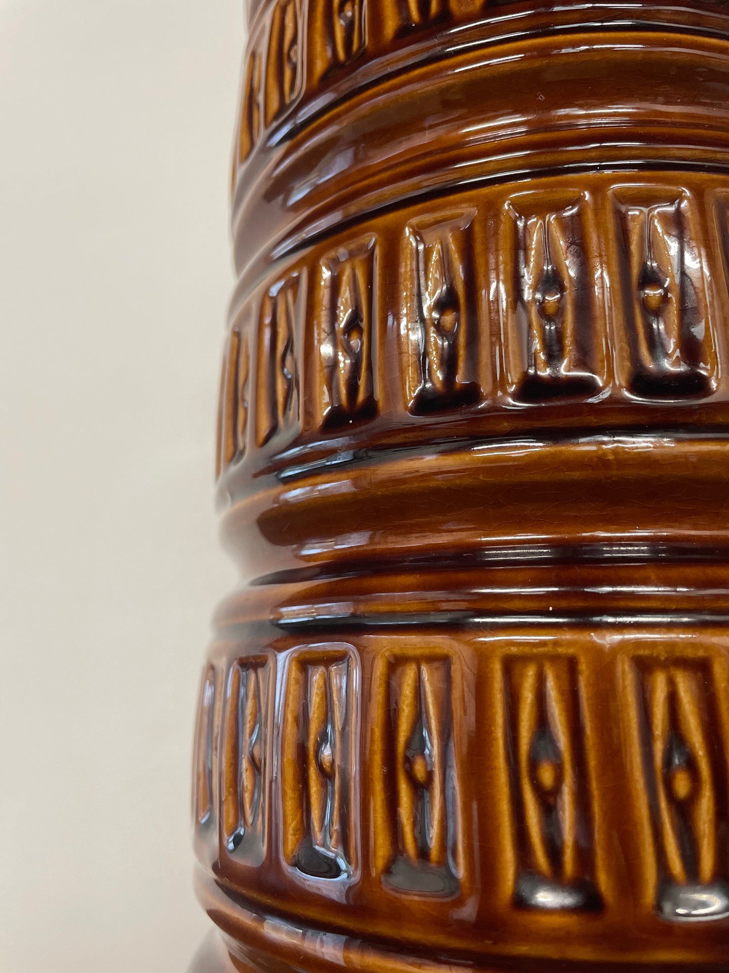 Large Mid-Century West German Brown Vase | W. Germany 268-40 | 40cm