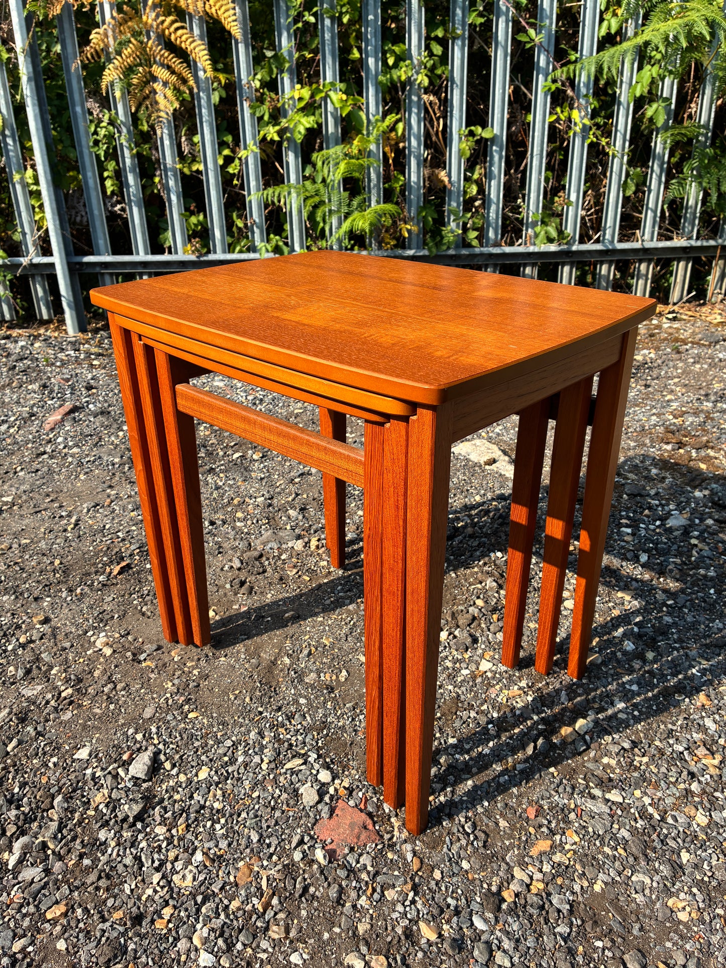 Mid-Century Teak Nest of Tables | Scandinavian Style Vintage | Set of 3