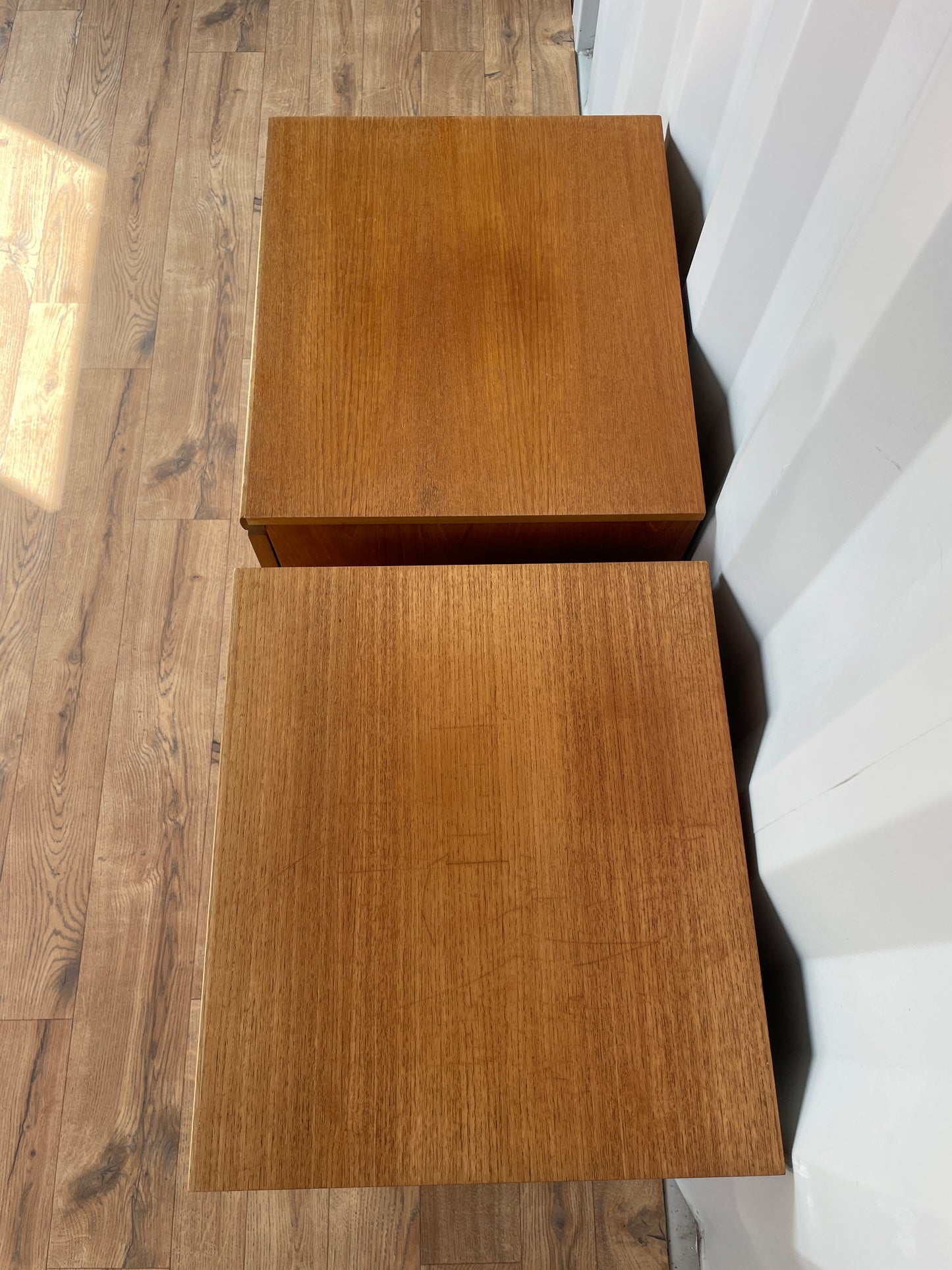 Pair Nathan Bedside Cabinets - Mid-Century - Teak