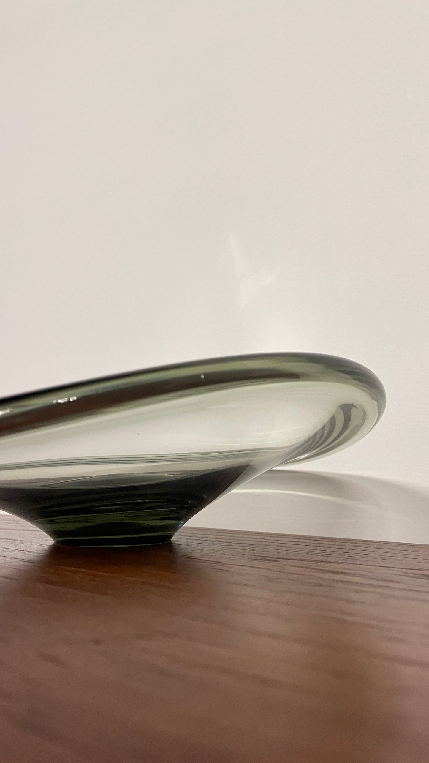 Mid-Century Danish Smoked Glass Dish by Per Lütken for Holmegaard Provence