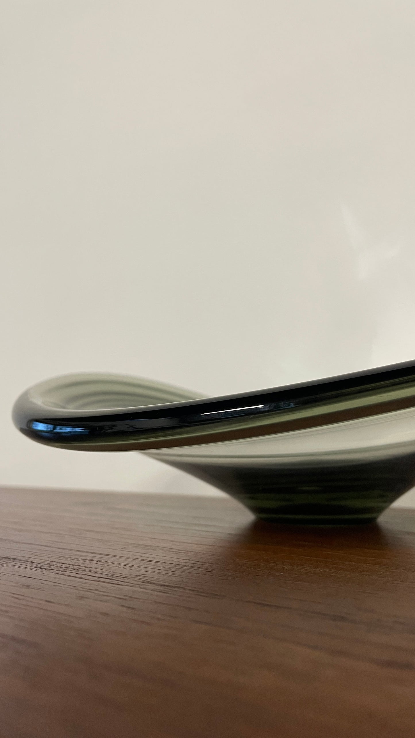 Mid-Century Danish Smoked Glass Dish by Per Lütken for Holmegaard Provence