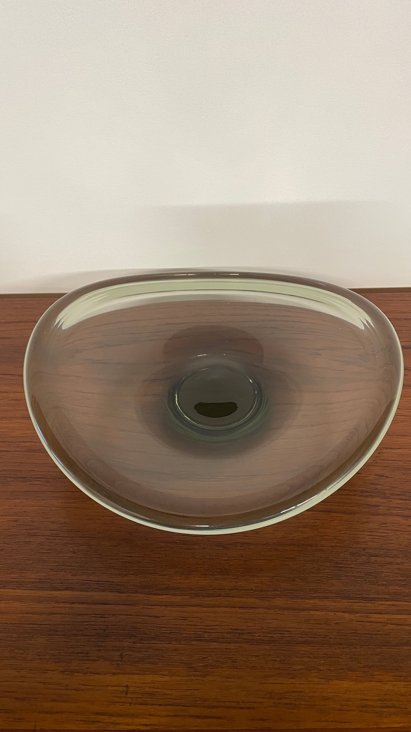 Mid-Century Danish Smoked Glass Dish by Per Lütken for Holmegaard Provence