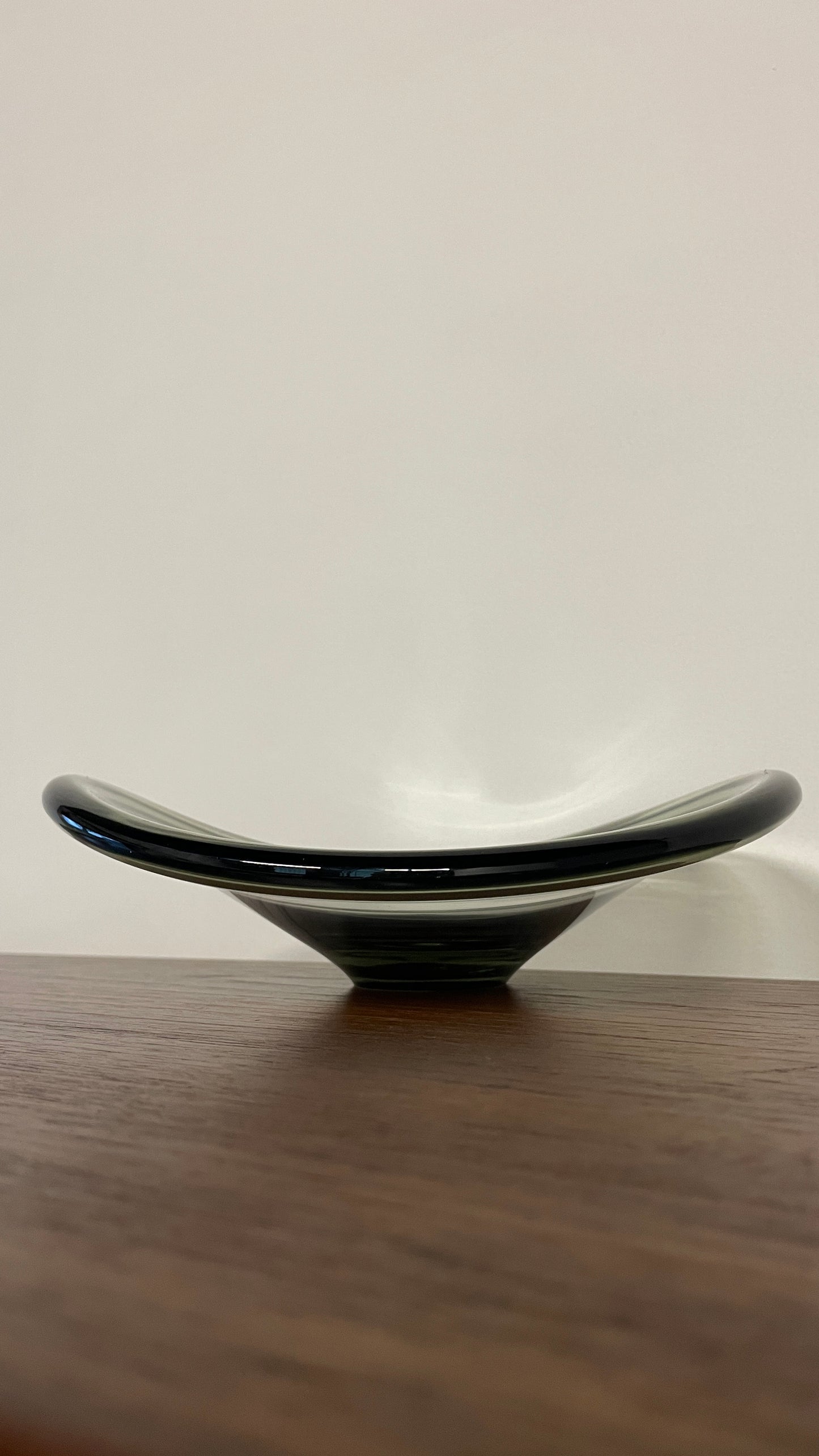 Mid-Century Danish Smoked Glass Dish by Per Lütken for Holmegaard Provence