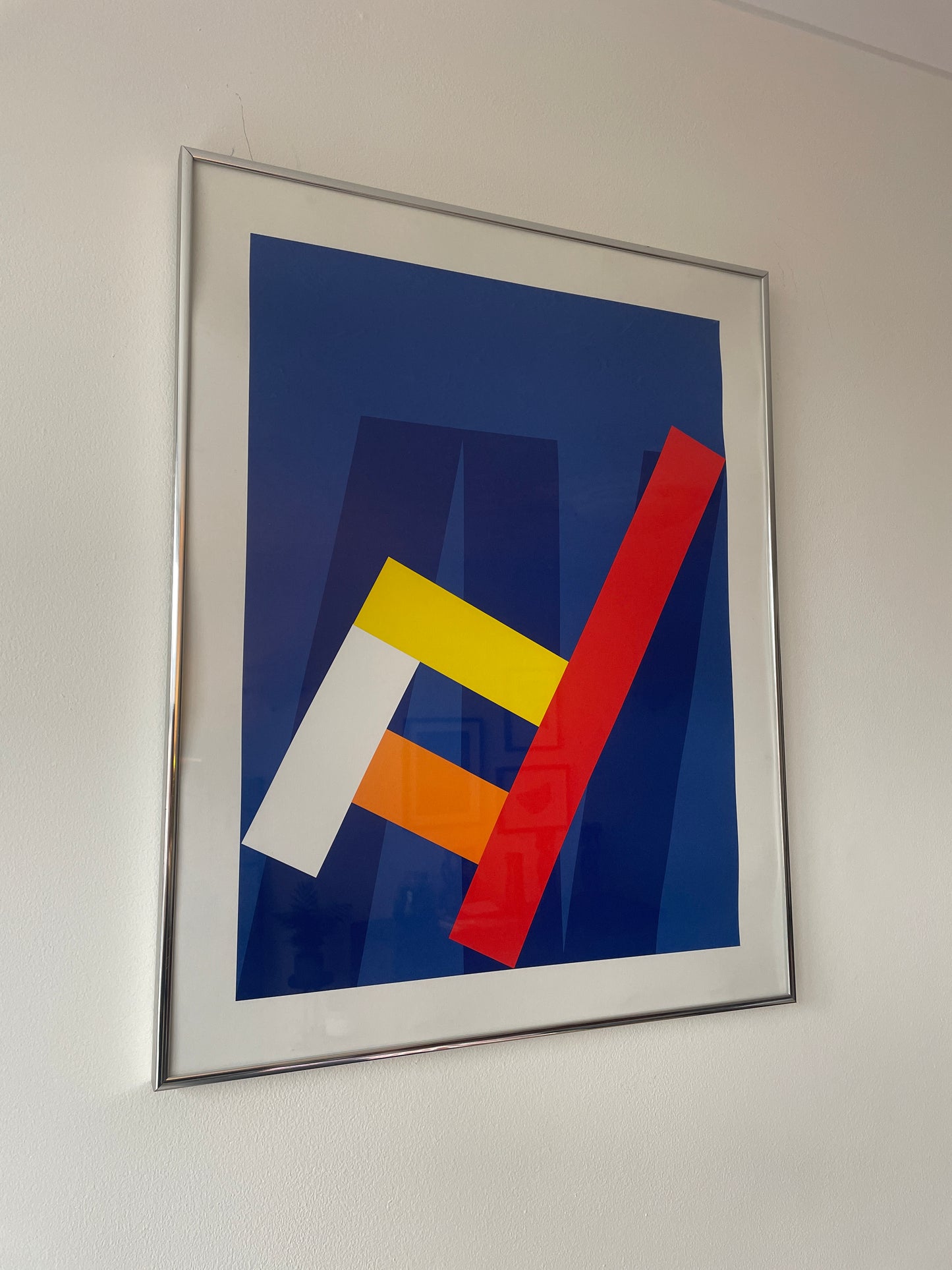 Danish Print by Per Arnoldi - The Chair Framed 1980s - Modern Art