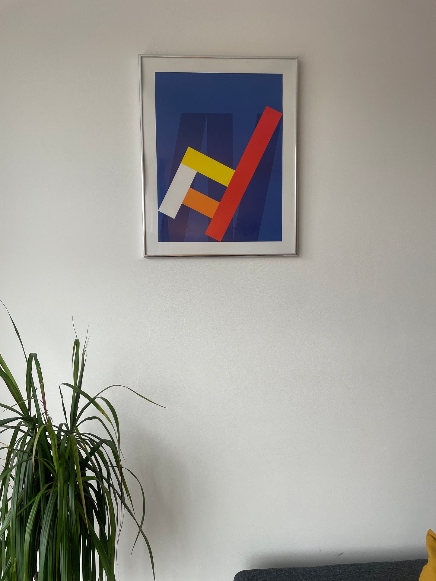 Danish Print by Per Arnoldi - The Chair Framed 1980s - Modern Art