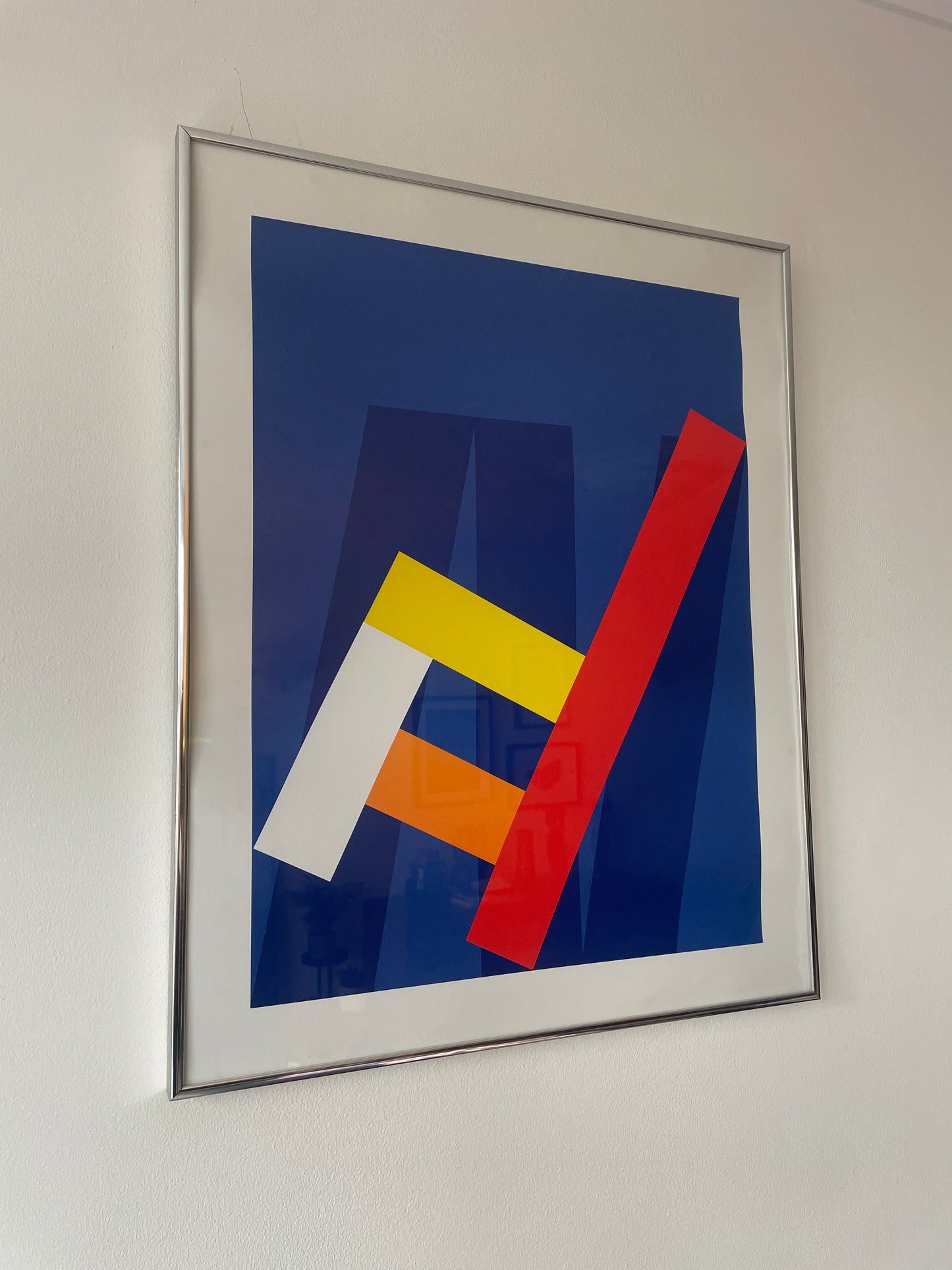 Danish Print by Per Arnoldi - The Chair Framed 1980s - Modern Art