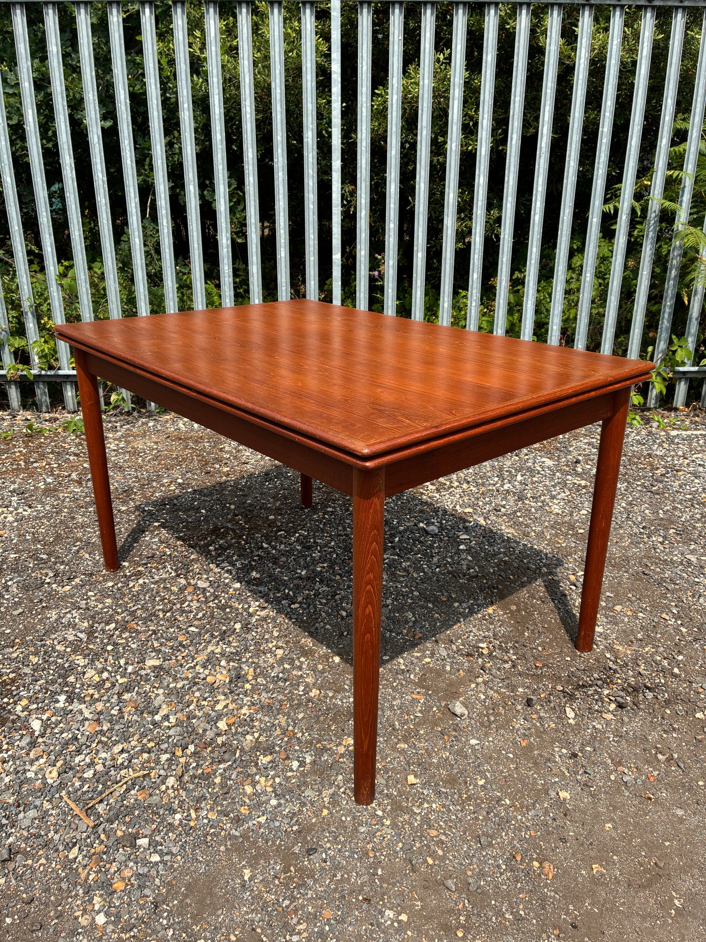 Vintage Danish Extendable Teak Dining Table | Mid-Century Scandinavian