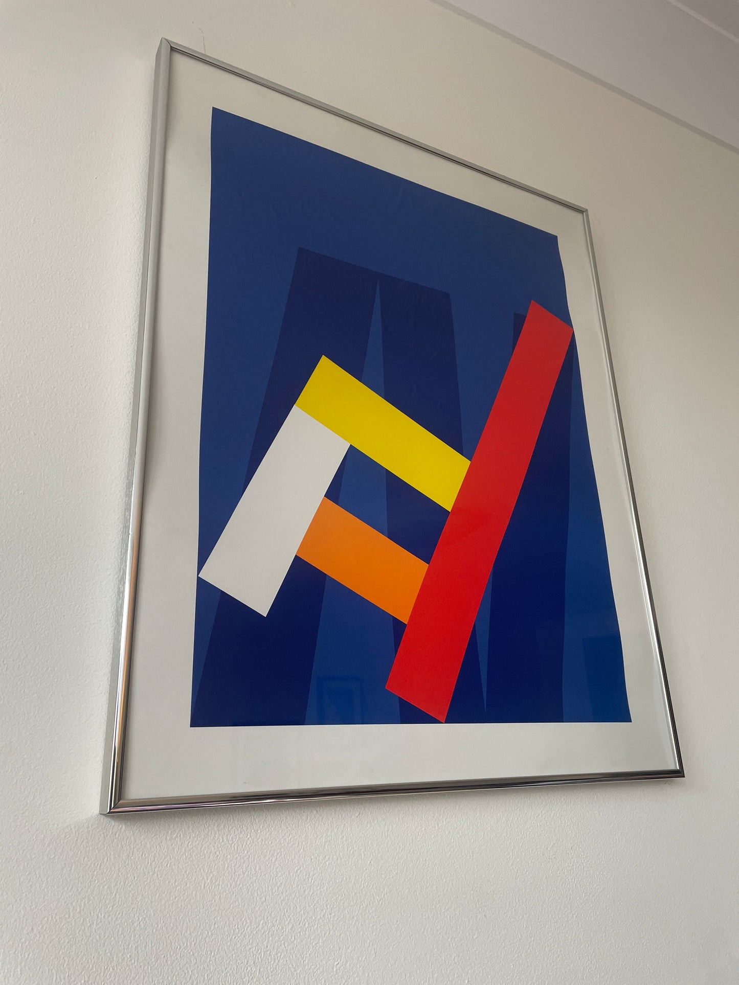 Danish Print by Per Arnoldi - The Chair Framed 1980s - Modern Art