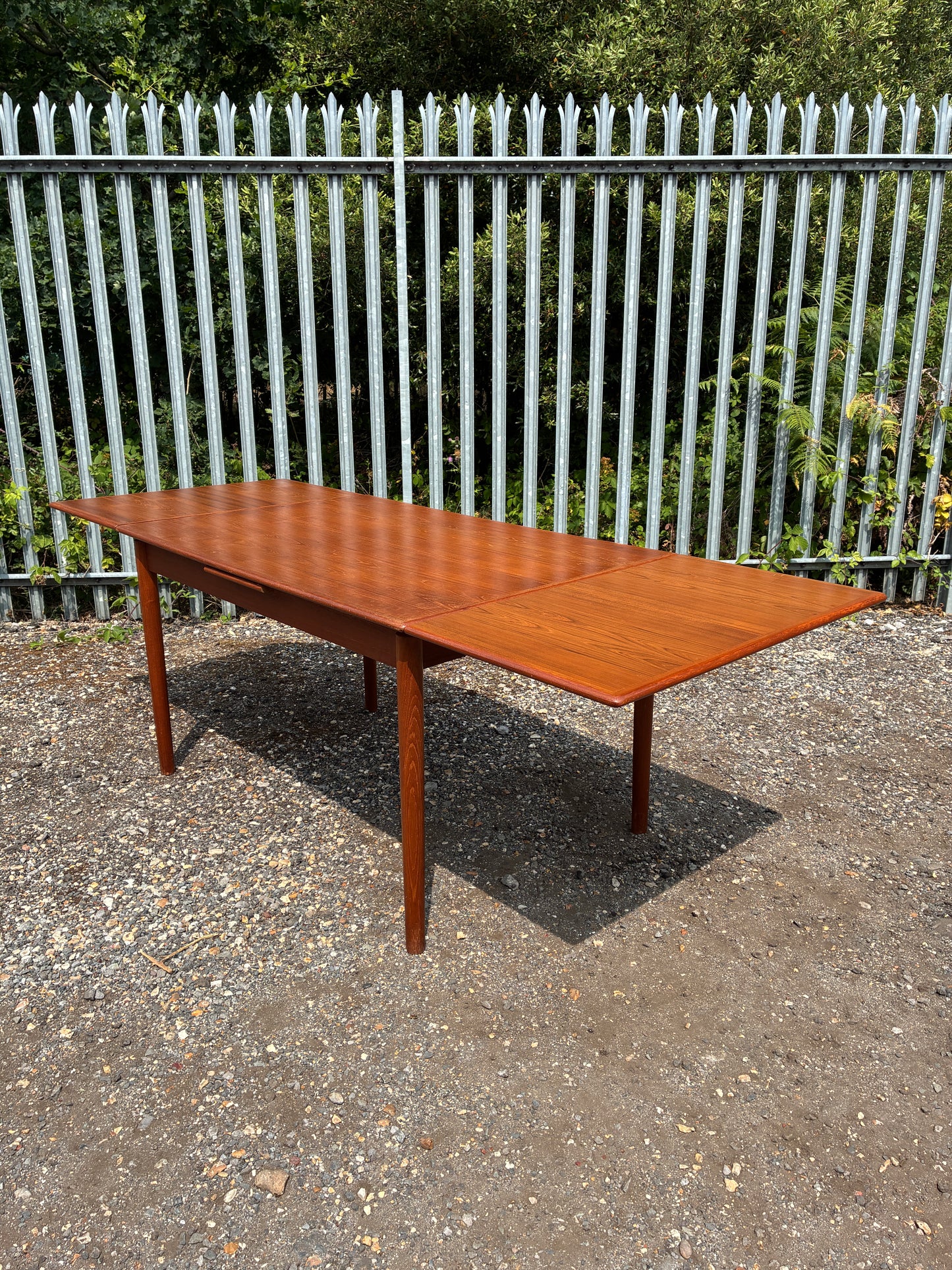 Vintage Danish Extendable Teak Dining Table | Mid-Century Scandinavian