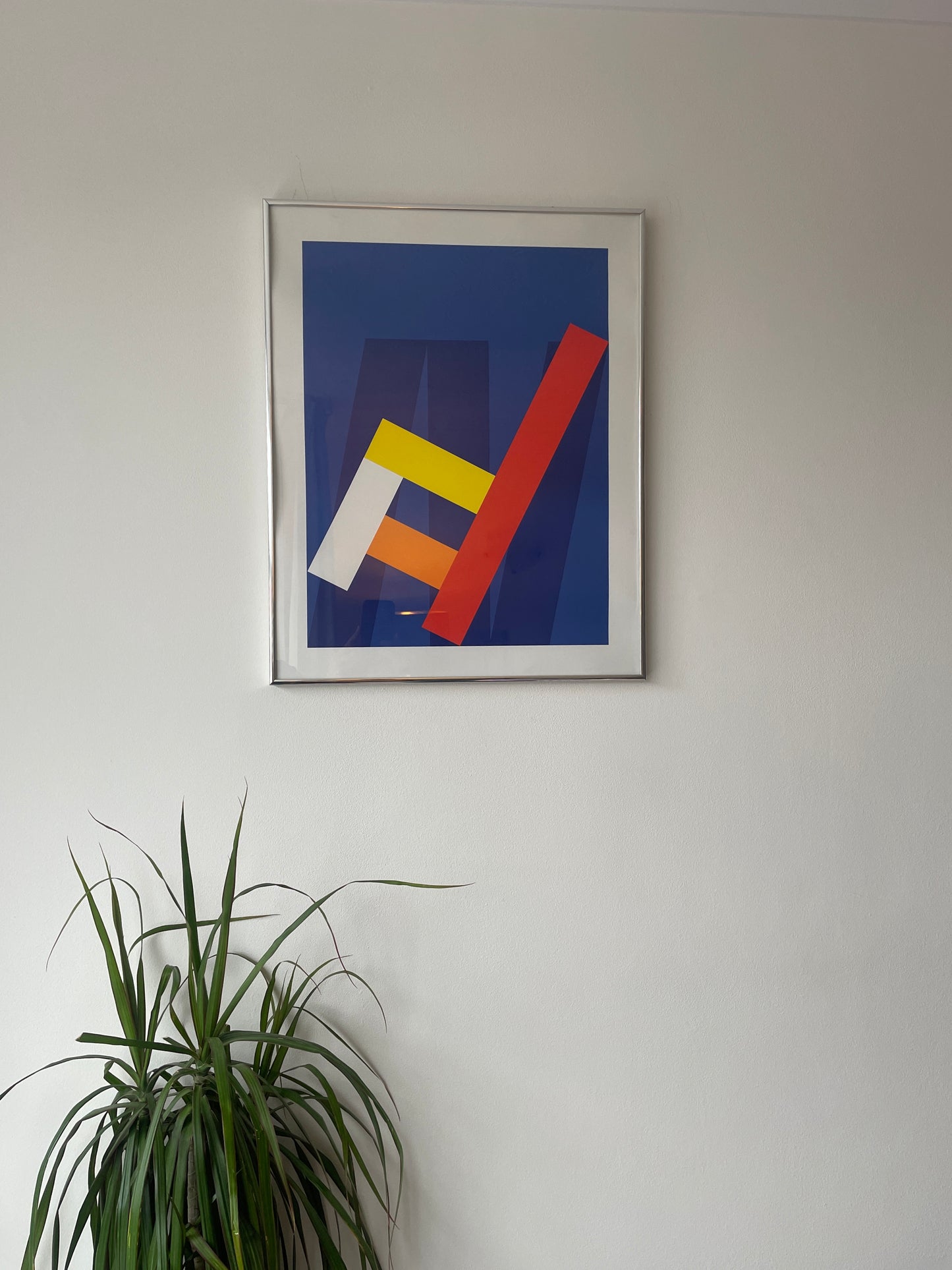 Danish Print by Per Arnoldi - The Chair Framed 1980s - Modern Art