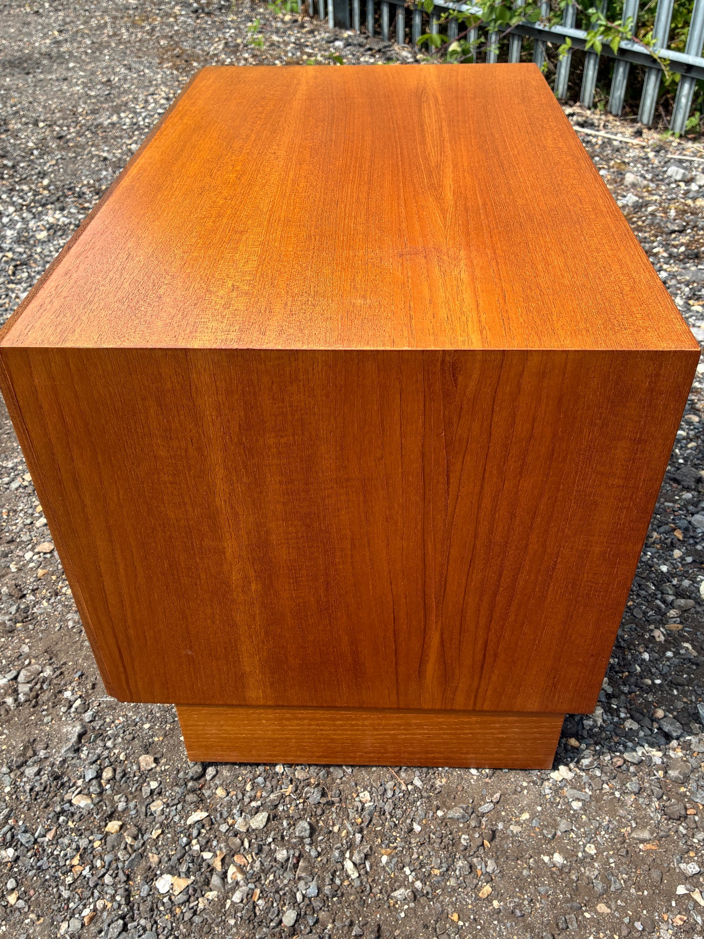 G Plan Teak Sliding Door Cupboard | Mid Century Storage Cabinet | Compact Media Cabinet