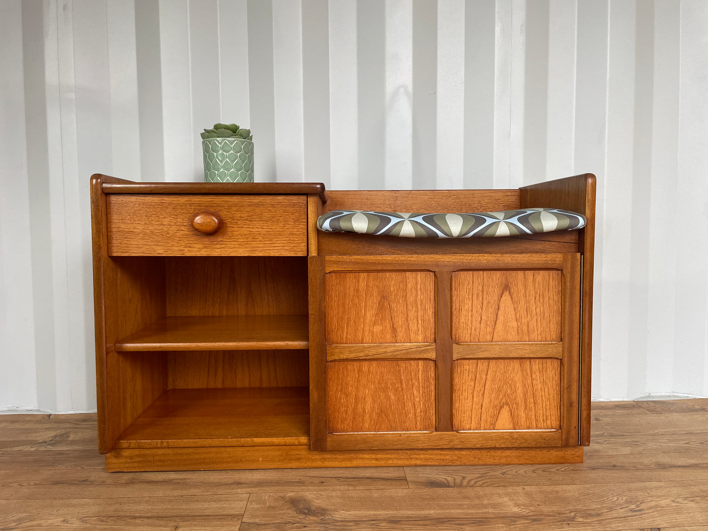 Nathan Mid-Century Teak Compact Retro Telephone Hall Table