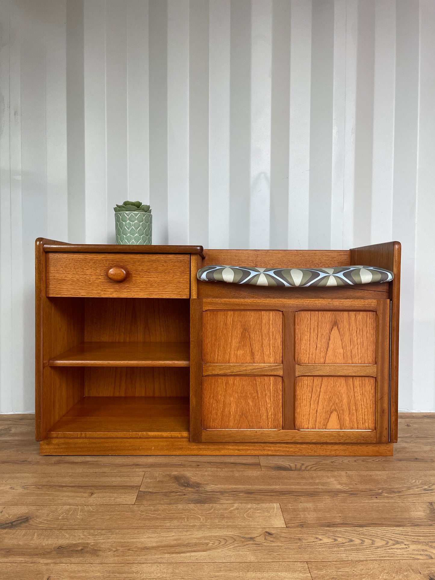 Nathan Mid-Century Teak Compact Retro Telephone Hall Table