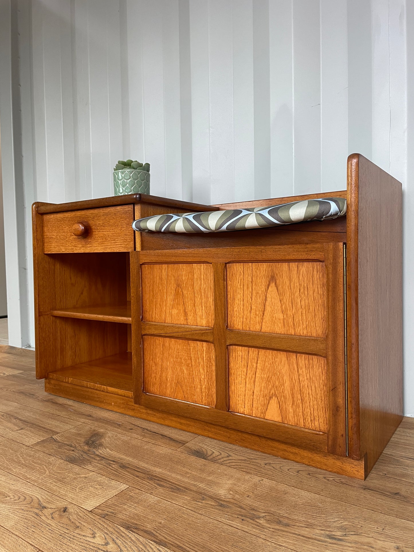 Nathan Mid-Century Teak Compact Retro Telephone Hall Table