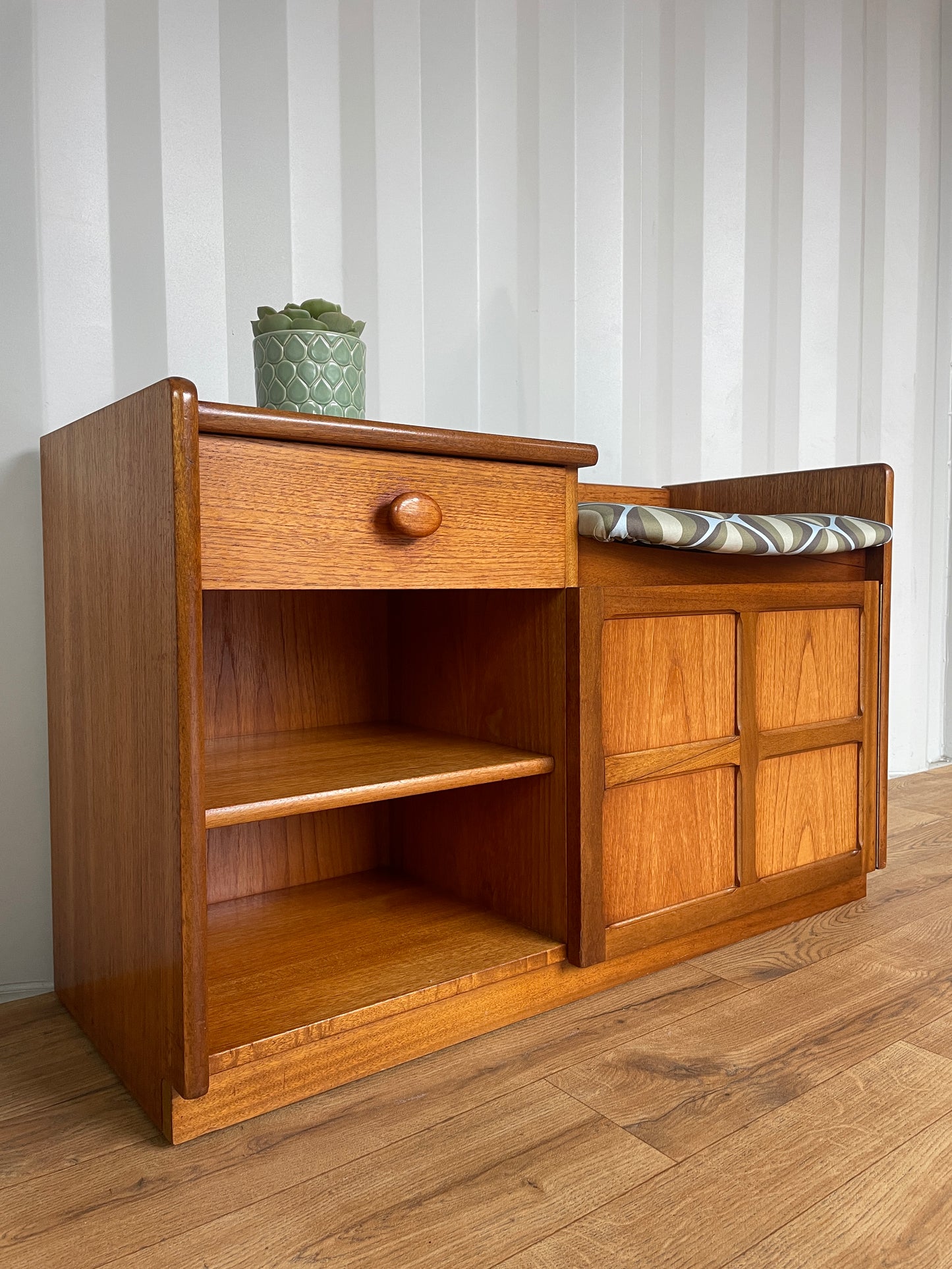 Nathan Mid-Century Teak Compact Retro Telephone Hall Table