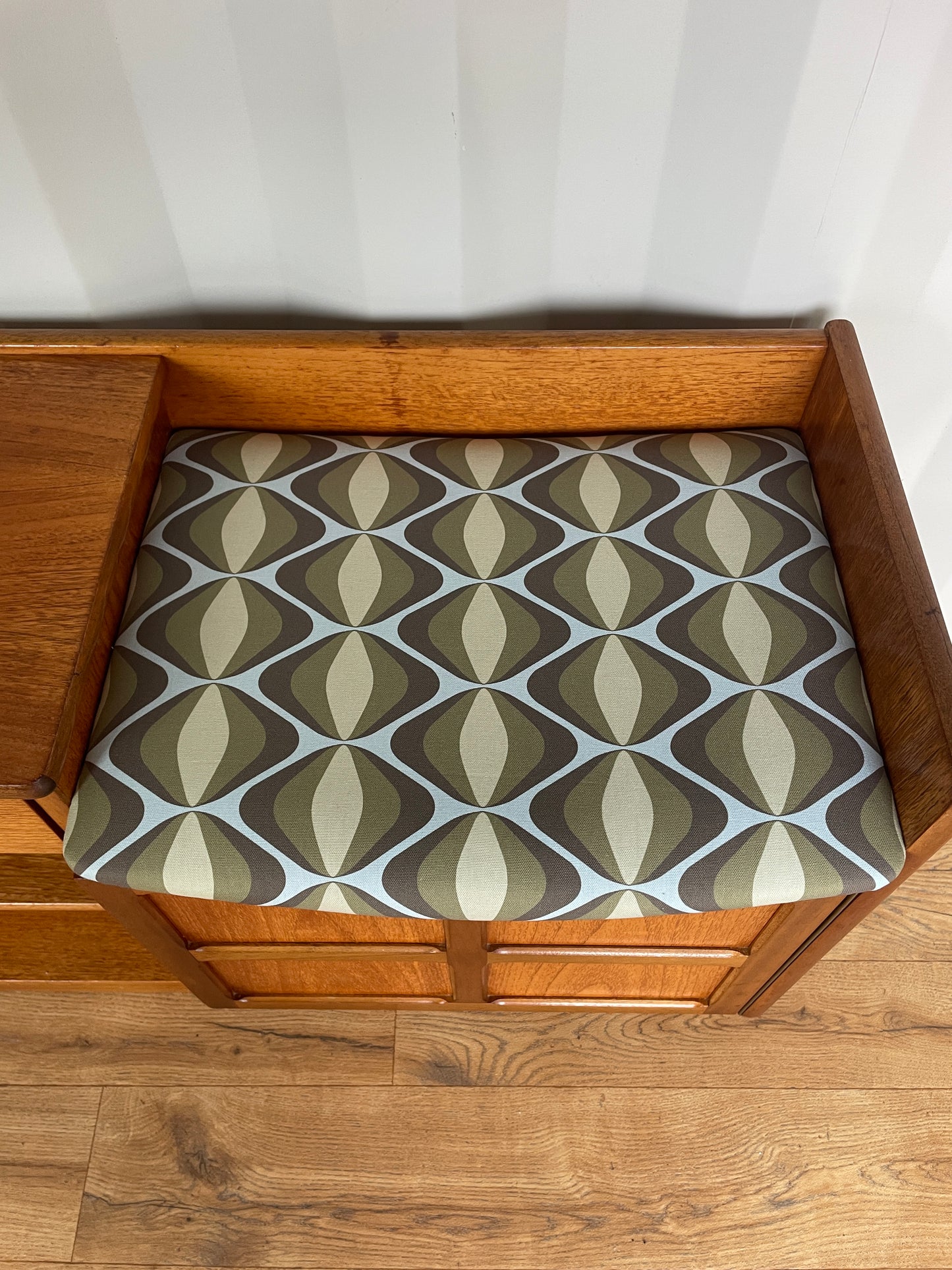 Nathan Mid-Century Teak Compact Retro Telephone Hall Table