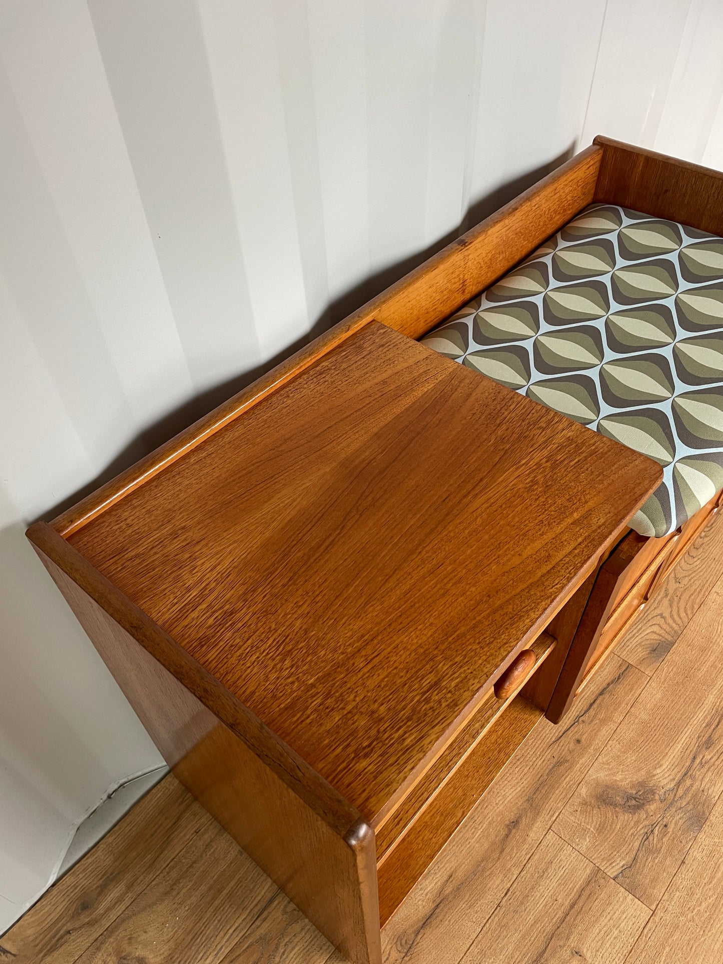 Nathan Mid-Century Teak Compact Retro Telephone Hall Table