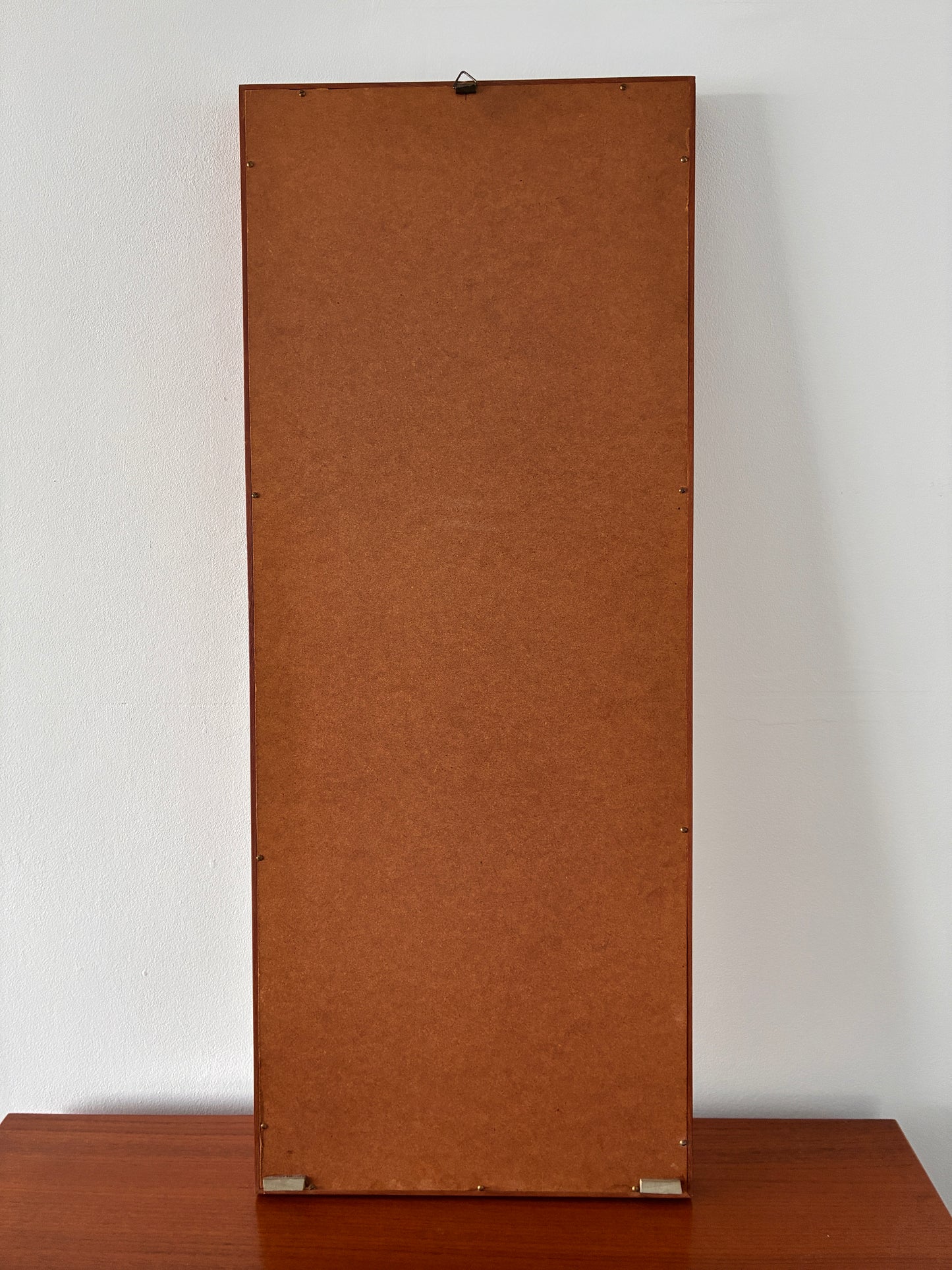 Danish Teak Wall Mirror – Mid-Century Vintage Rectangular – Scandinavian - 36cm x 90cm