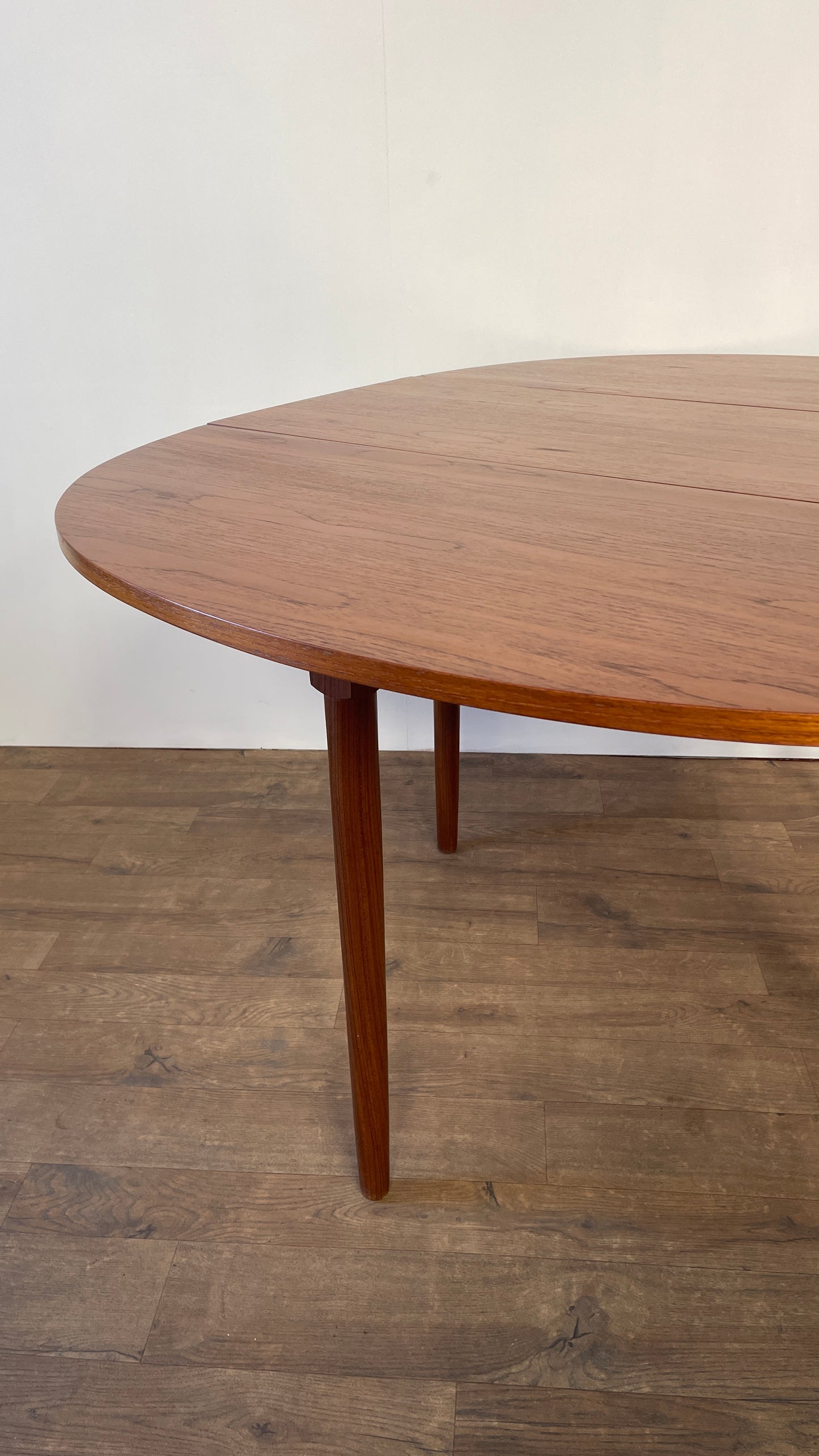 Mid-Century Teak Drop Leaf Dining Table | Compact Extendable Vintage Table