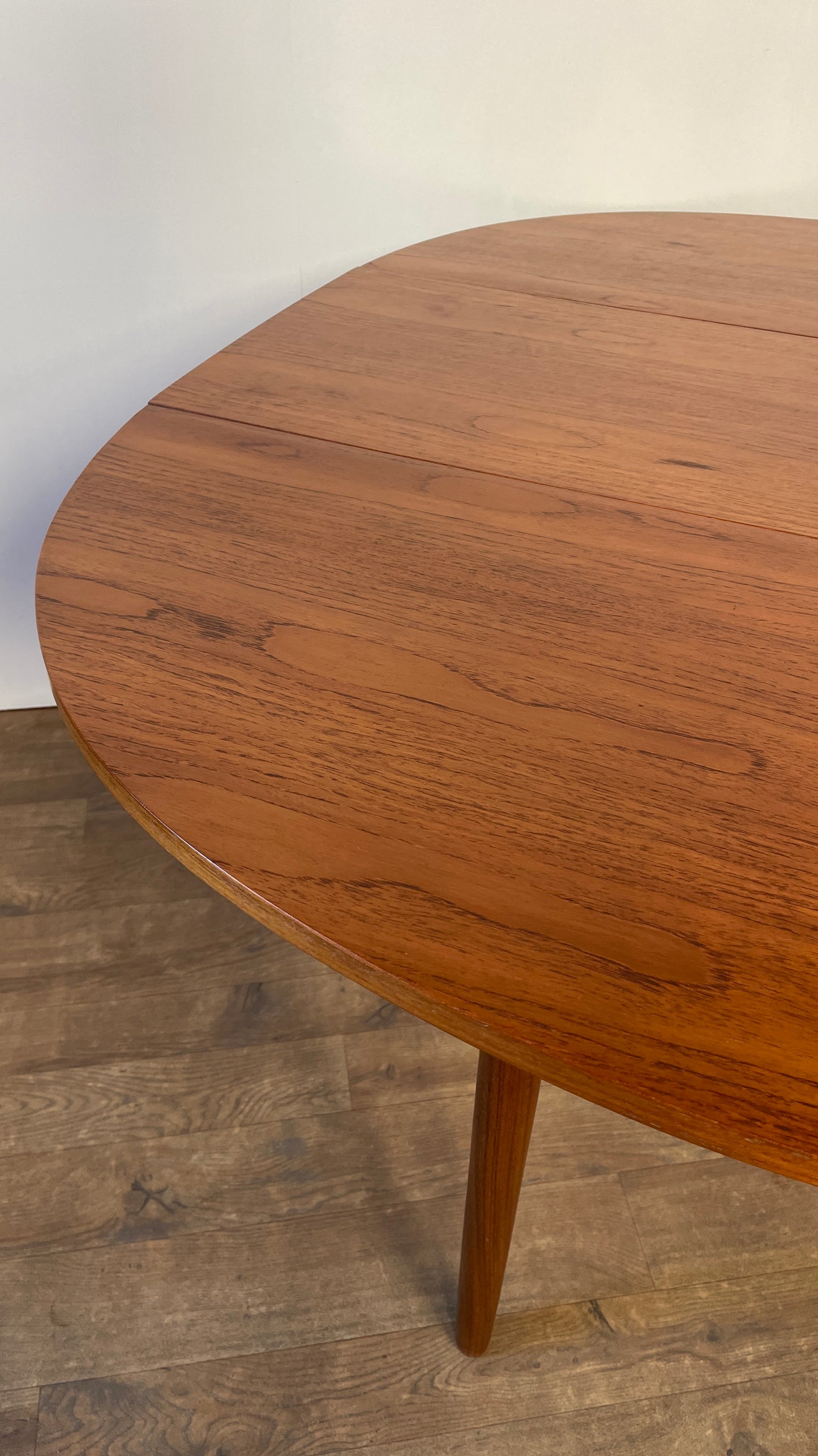 Mid-Century Teak Drop Leaf Dining Table | Compact Extendable Vintage Table