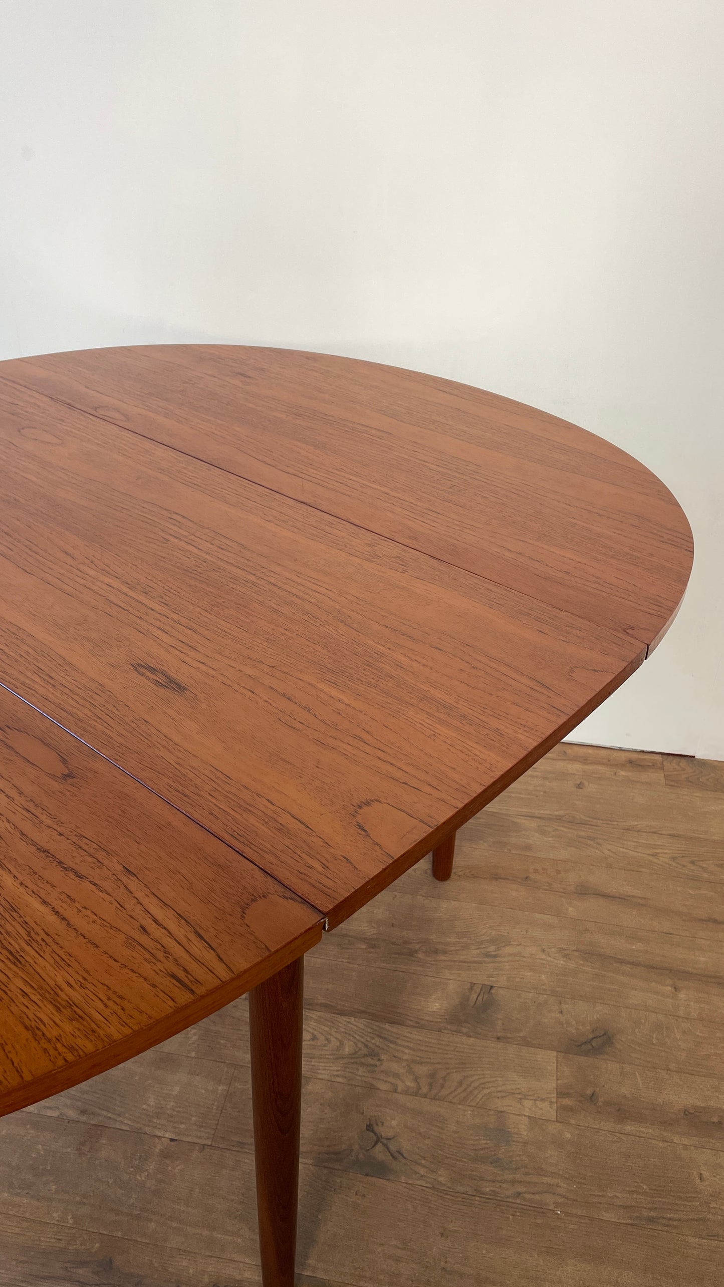Mid-Century Teak Drop Leaf Dining Table | Compact Extendable Vintage Table