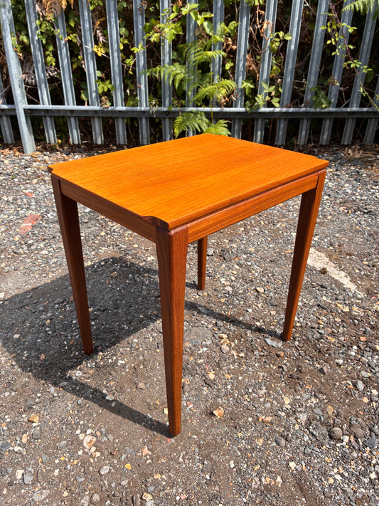 Mid-Century Teak Side Table | Danish Style Occasional Table | Retro Vintage End Table