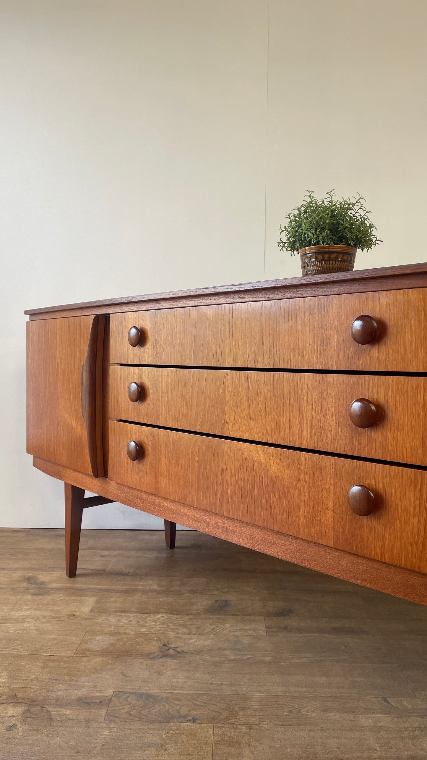 Beautility Teak Mid-Century Sideboard | Vintage 1960s British Modernist Cabinet