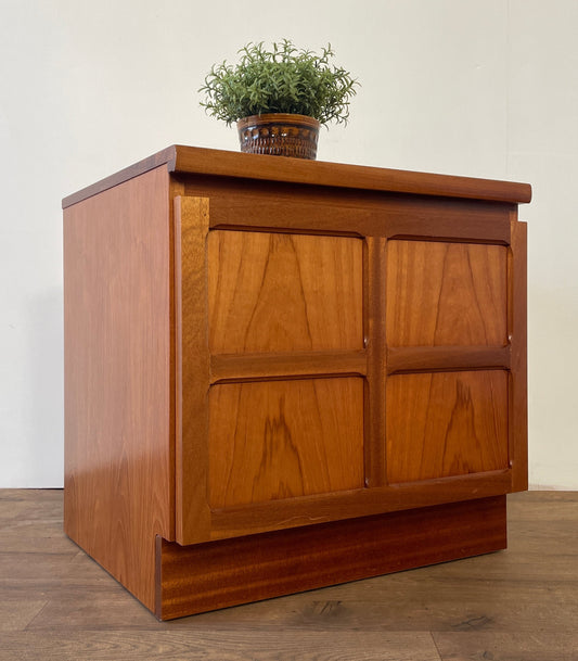 Nathan Teak Mid-Century Bedside Cabinet | Vintage Danish-Style Cupboard