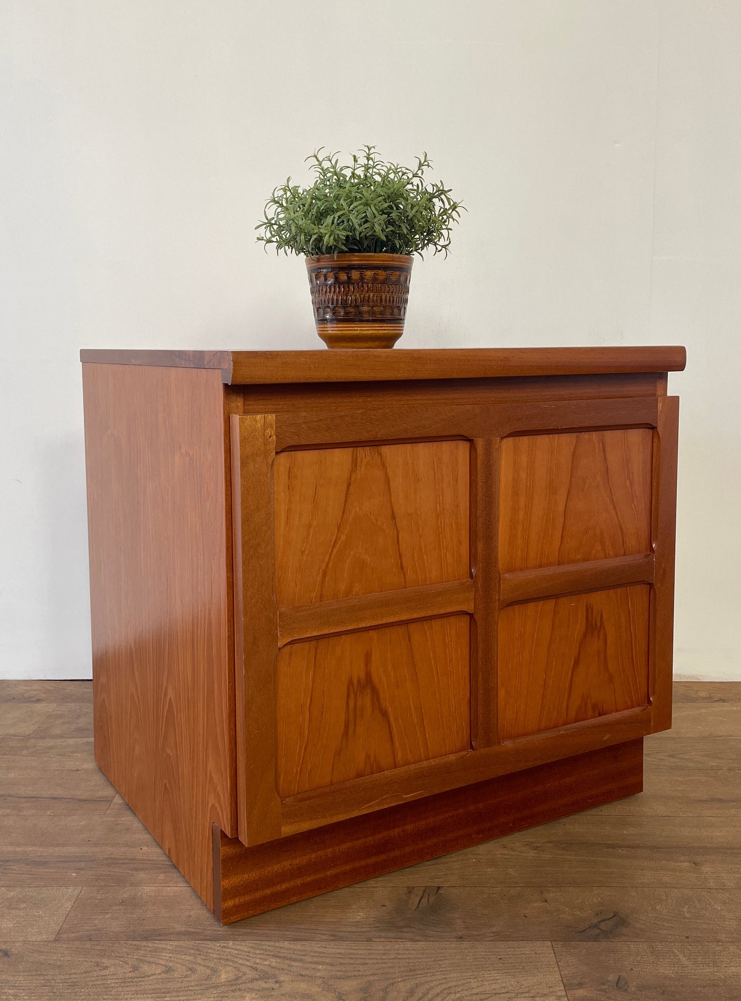 Nathan Teak Mid-Century Bedside Cabinet | Vintage Danish-Style Cupboard