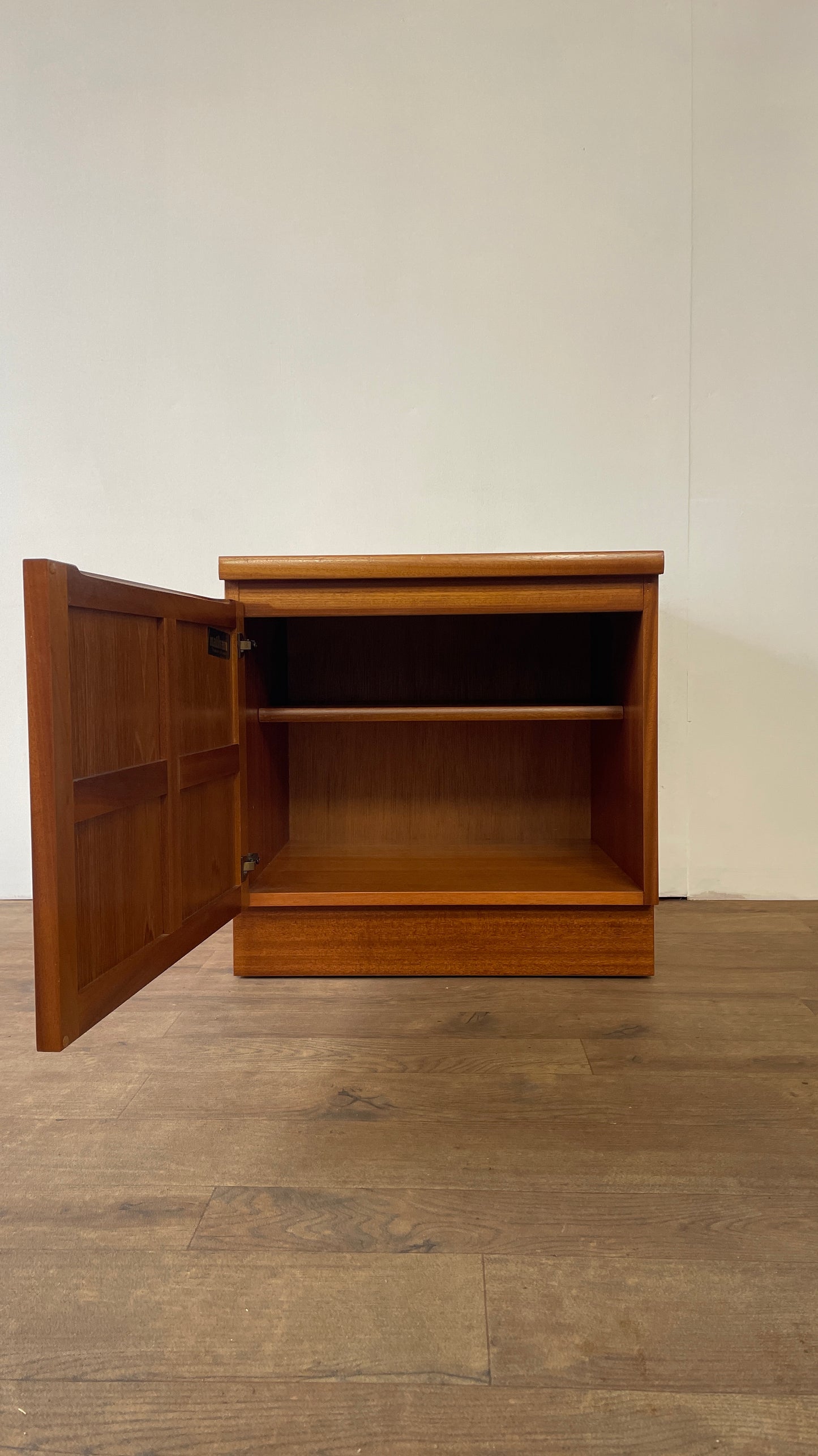 Nathan Teak Mid-Century Bedside Cabinet | Vintage Danish-Style Cupboard