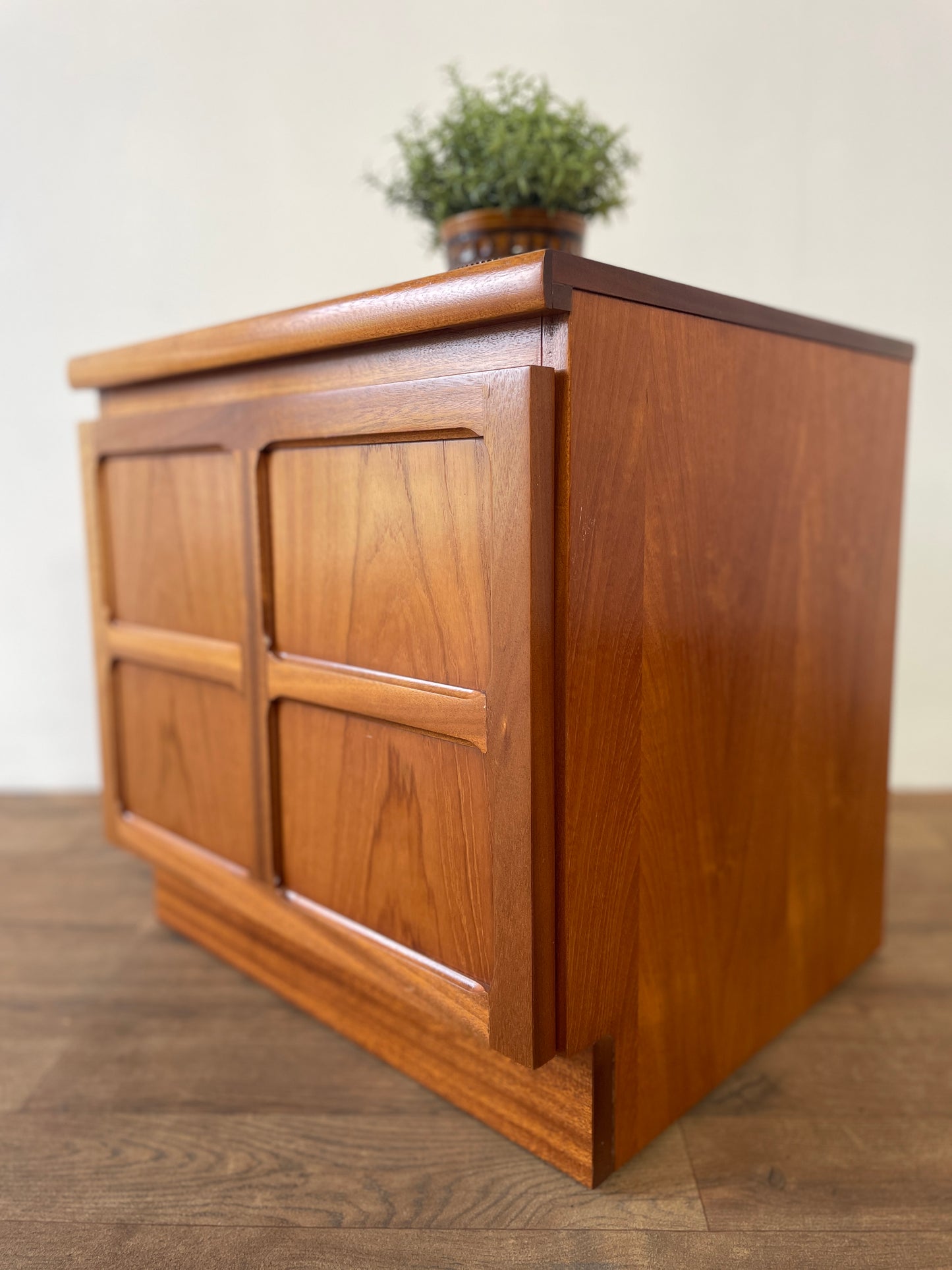 Nathan Teak Mid-Century Bedside Cabinet | Vintage Danish-Style Cupboard