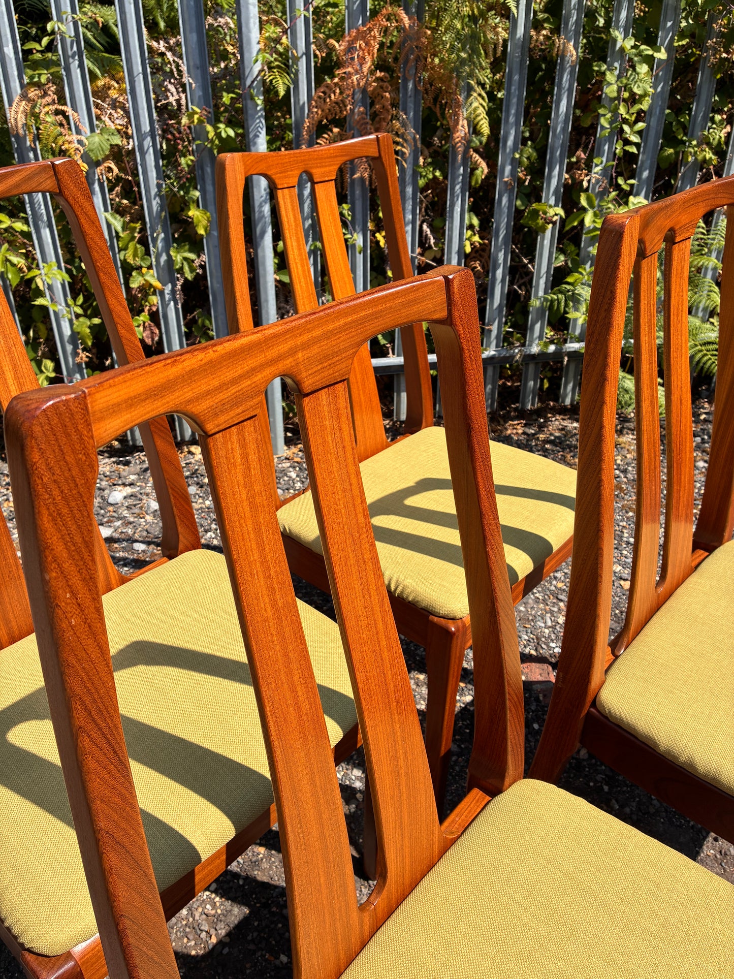 Set of 4 Nathan Mid-Century Teak Dining Chairs | Newly Upholstered Seats
