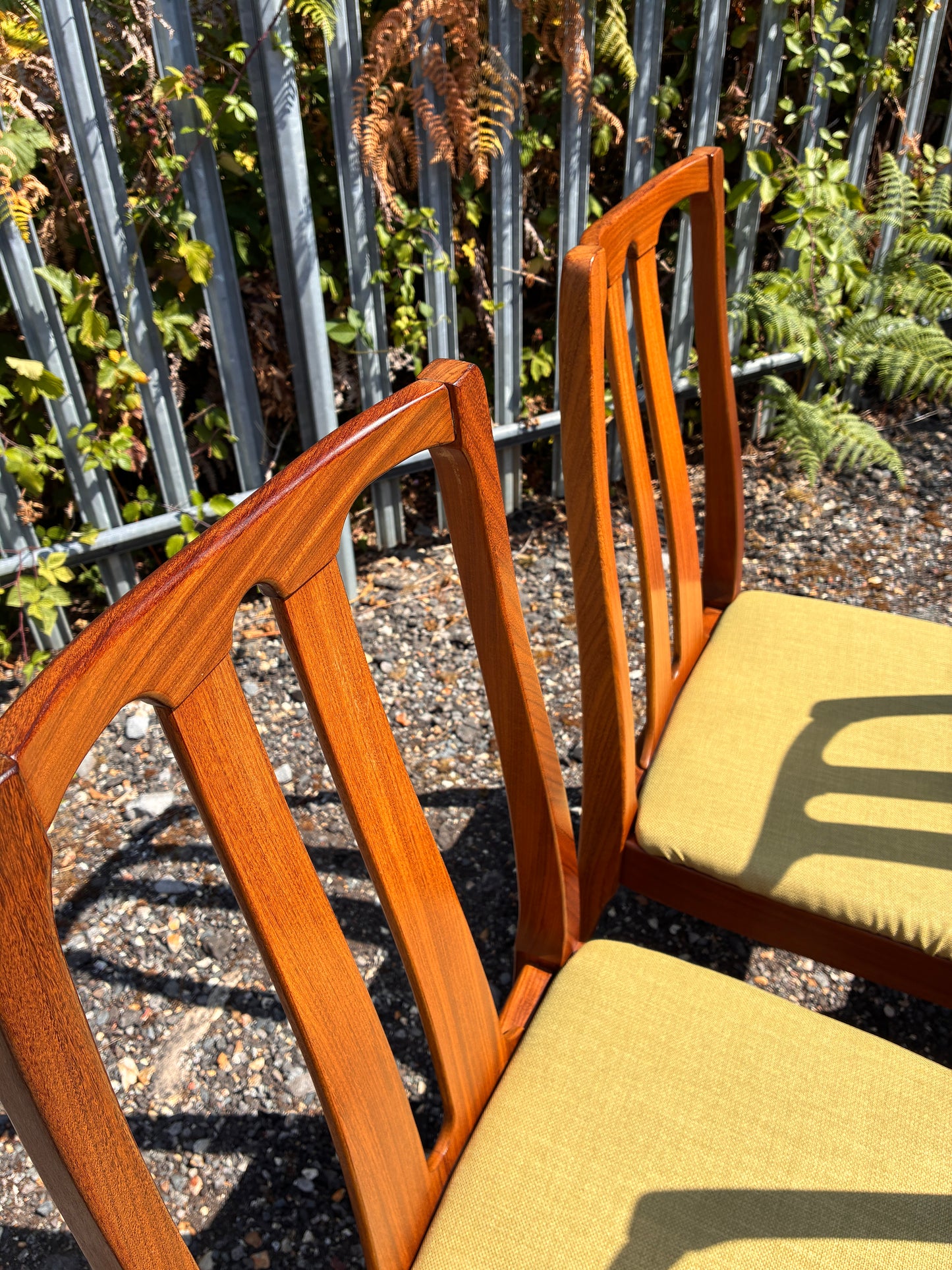 Set of 4 Nathan Mid-Century Teak Dining Chairs | Newly Upholstered Seats