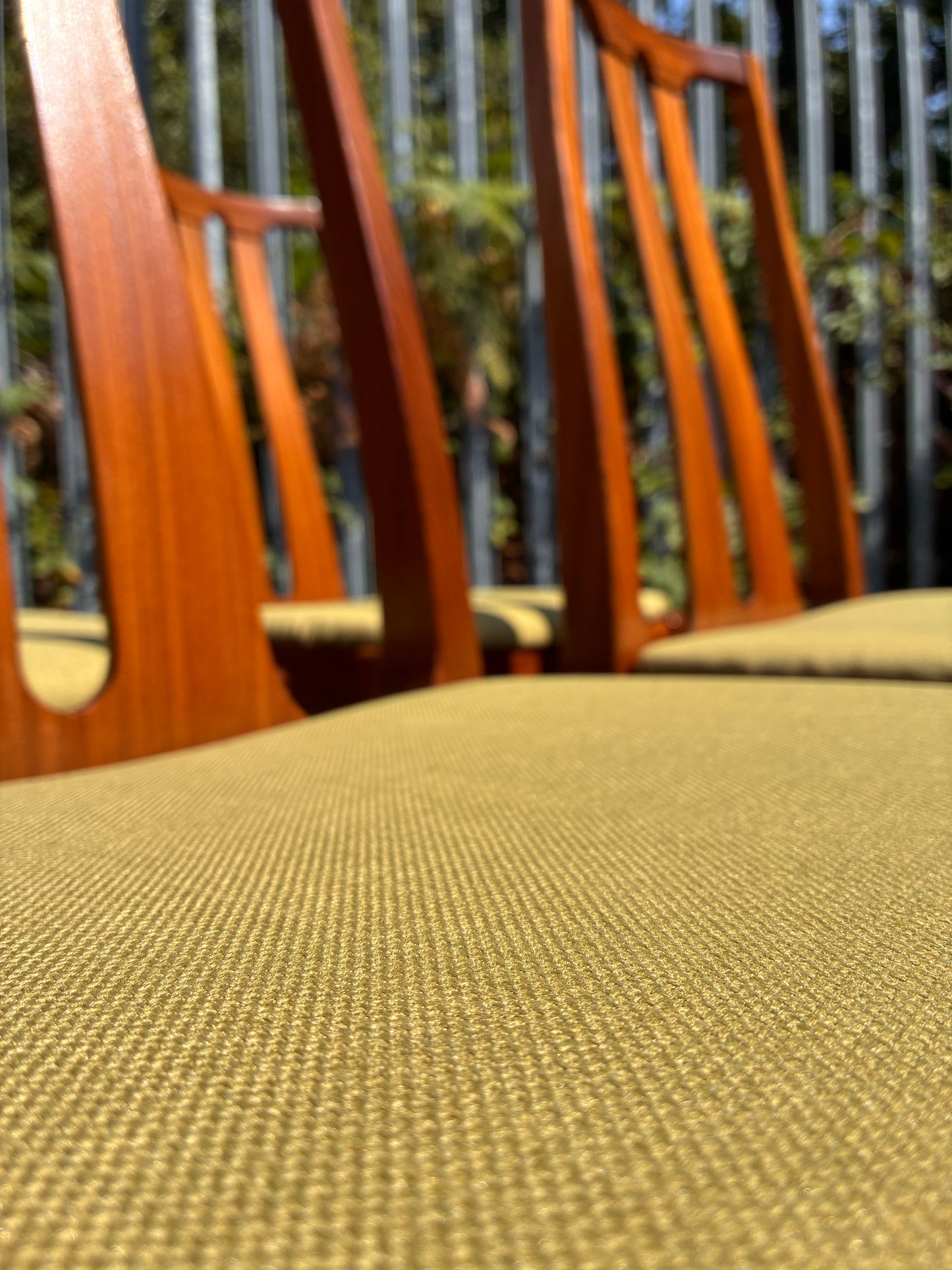Set of 4 Nathan Mid-Century Teak Dining Chairs | Newly Upholstered Seats