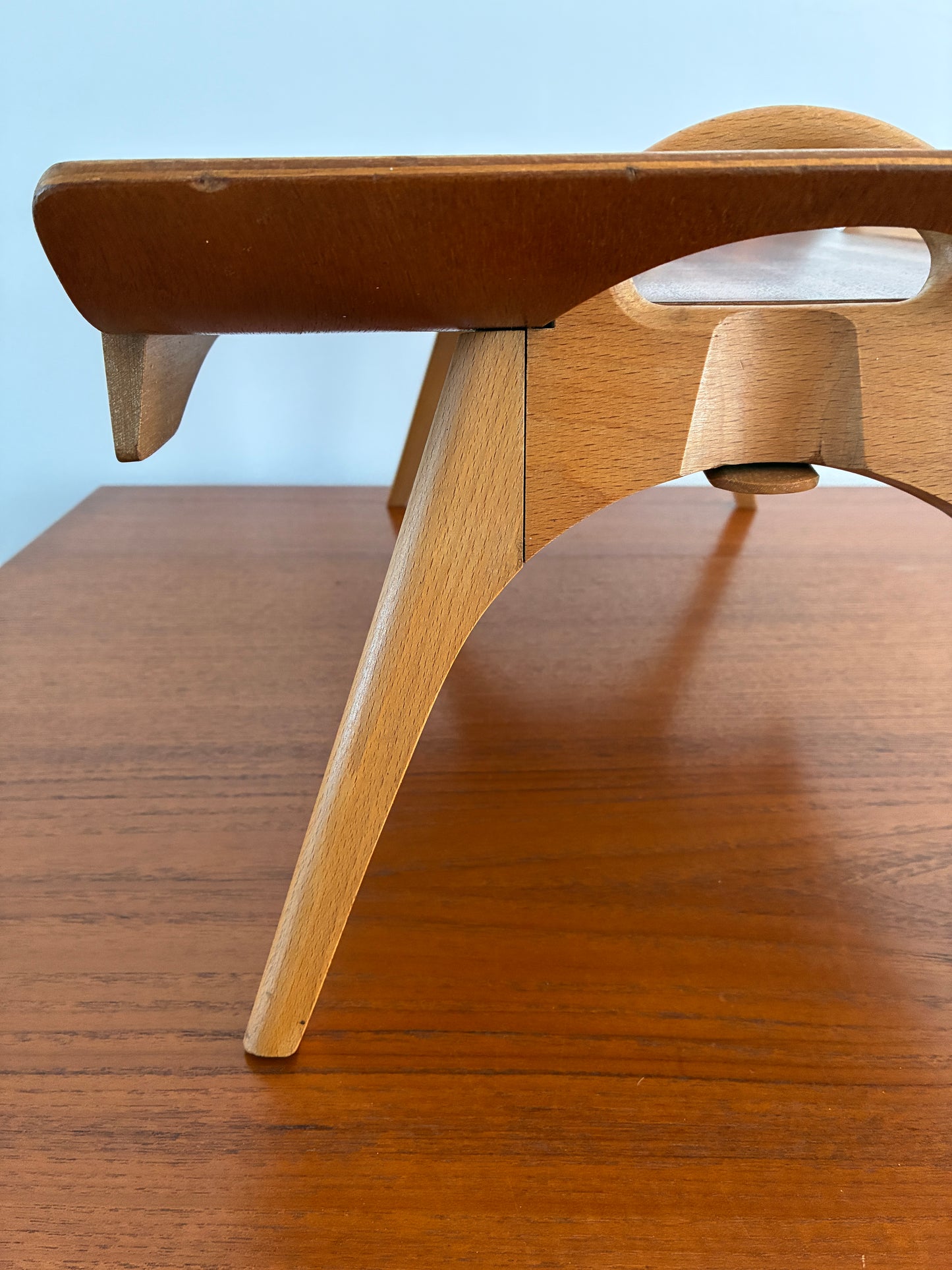 Mid-Century Centurion Folding Breakfast Tray Table by Paragon 1950s Teak Serving Bed Laptop Table