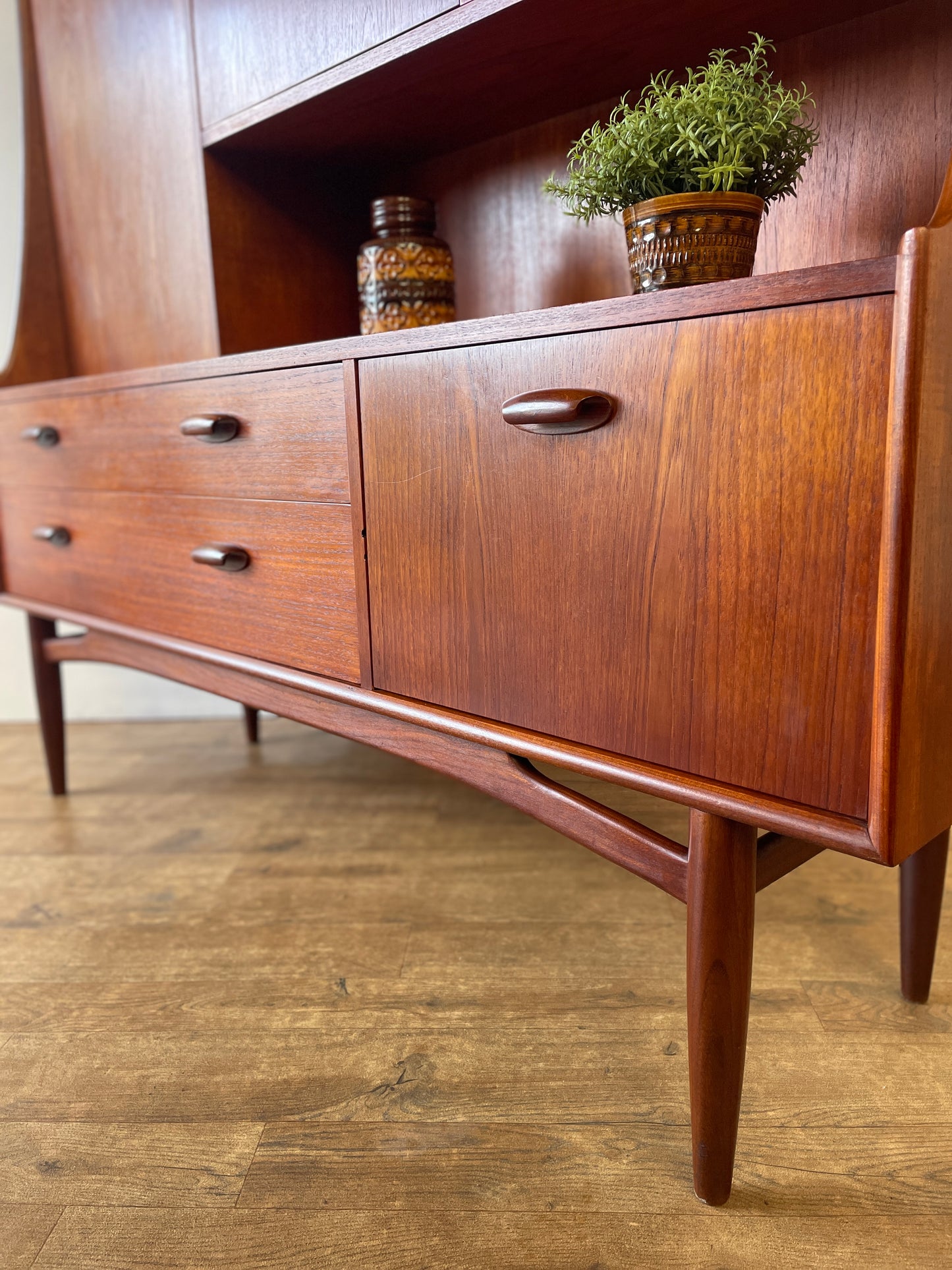 G-Plan Brasilia Teak Mid-Century Highboard Cabinet – 1960s British Modern Storage