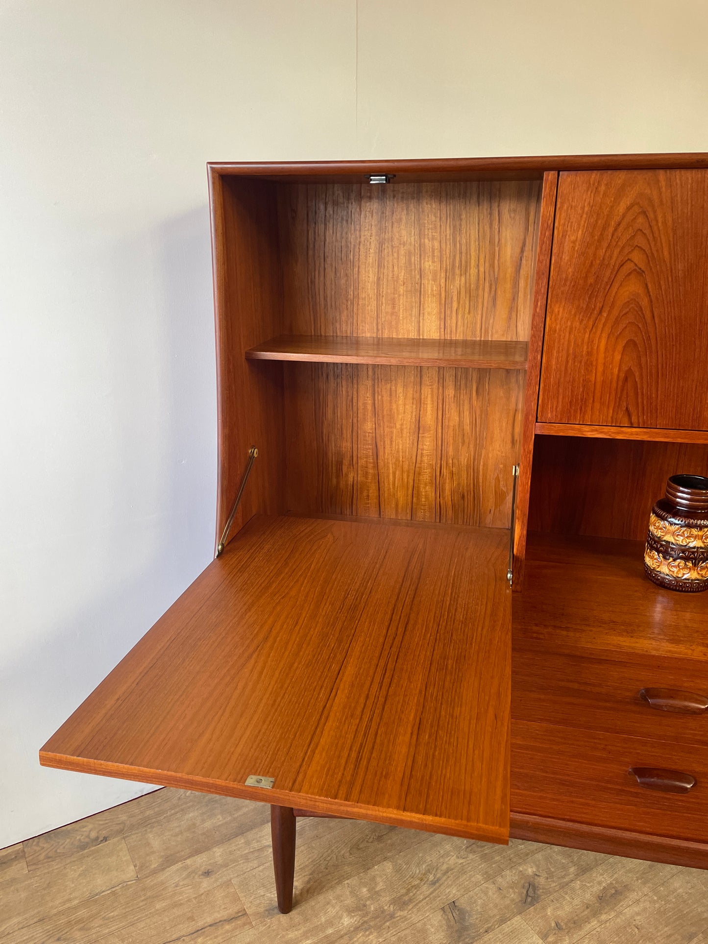 G-Plan Brasilia Teak Mid-Century Highboard Cabinet – 1960s British Modern Storage