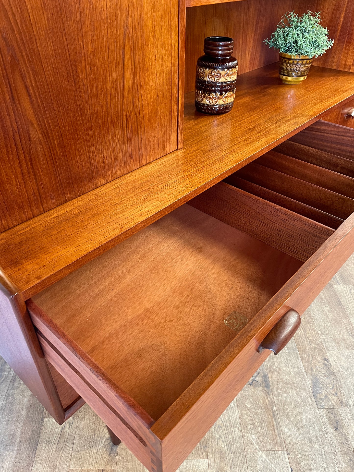 G-Plan Brasilia Teak Mid-Century Highboard Cabinet – 1960s British Modern Storage