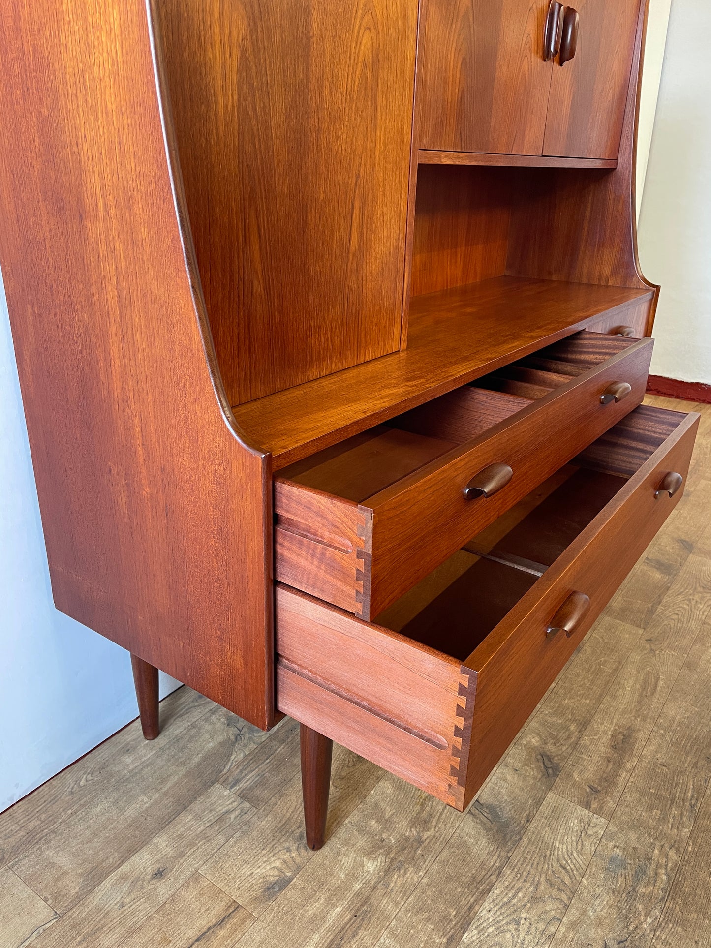G-Plan Brasilia Teak Mid-Century Highboard Cabinet – 1960s British Modern Storage