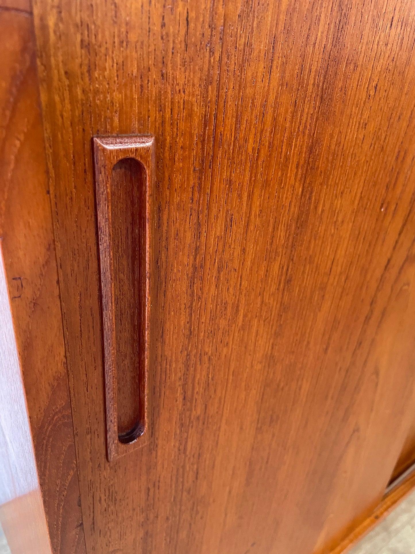 Danish Teak Mid-Century Two-Door Cabinet with Shelf | 1960s Scandinavian Storage