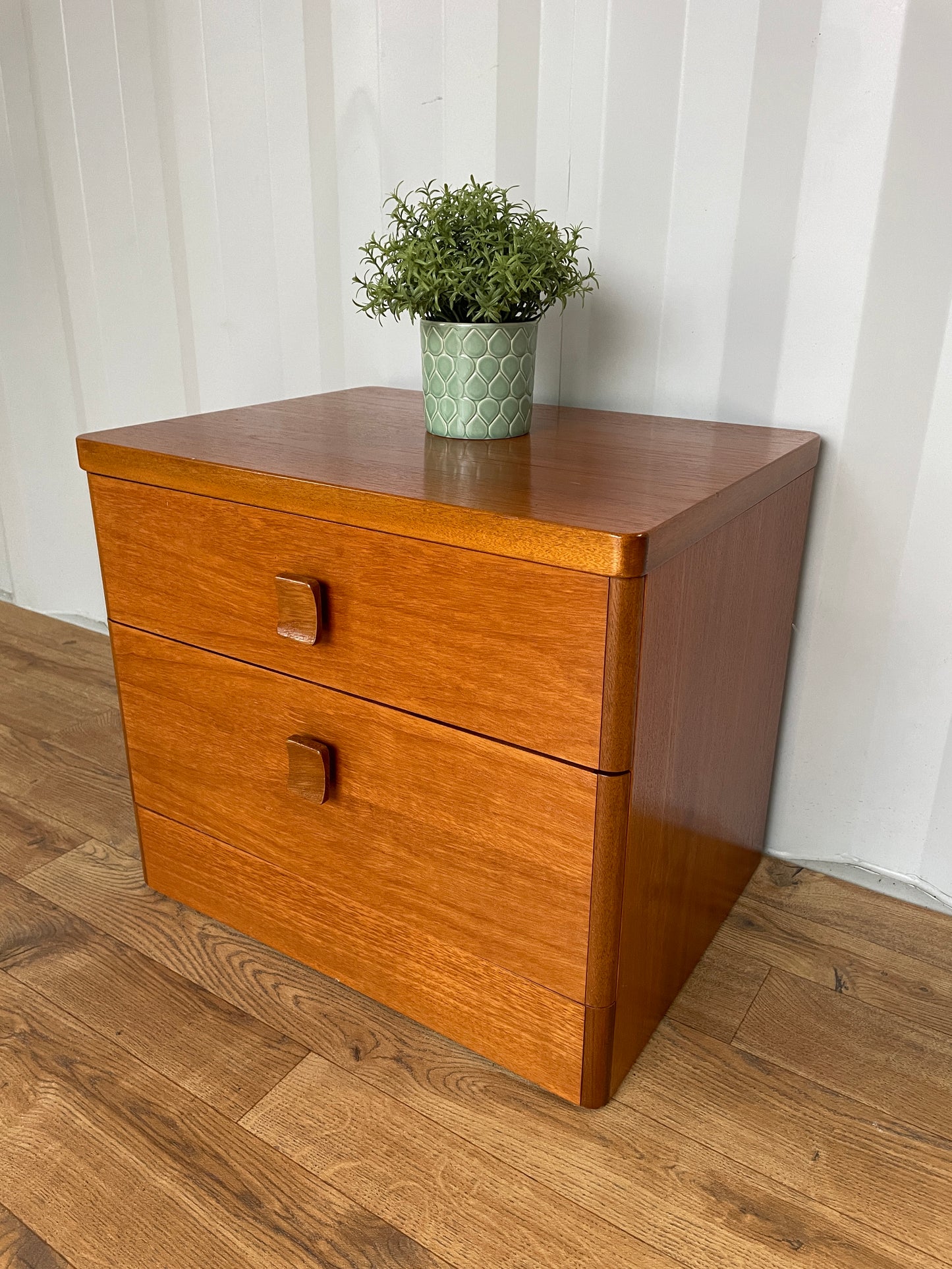 Small Stag Bedside Chest / Cabinet - Mid-Century