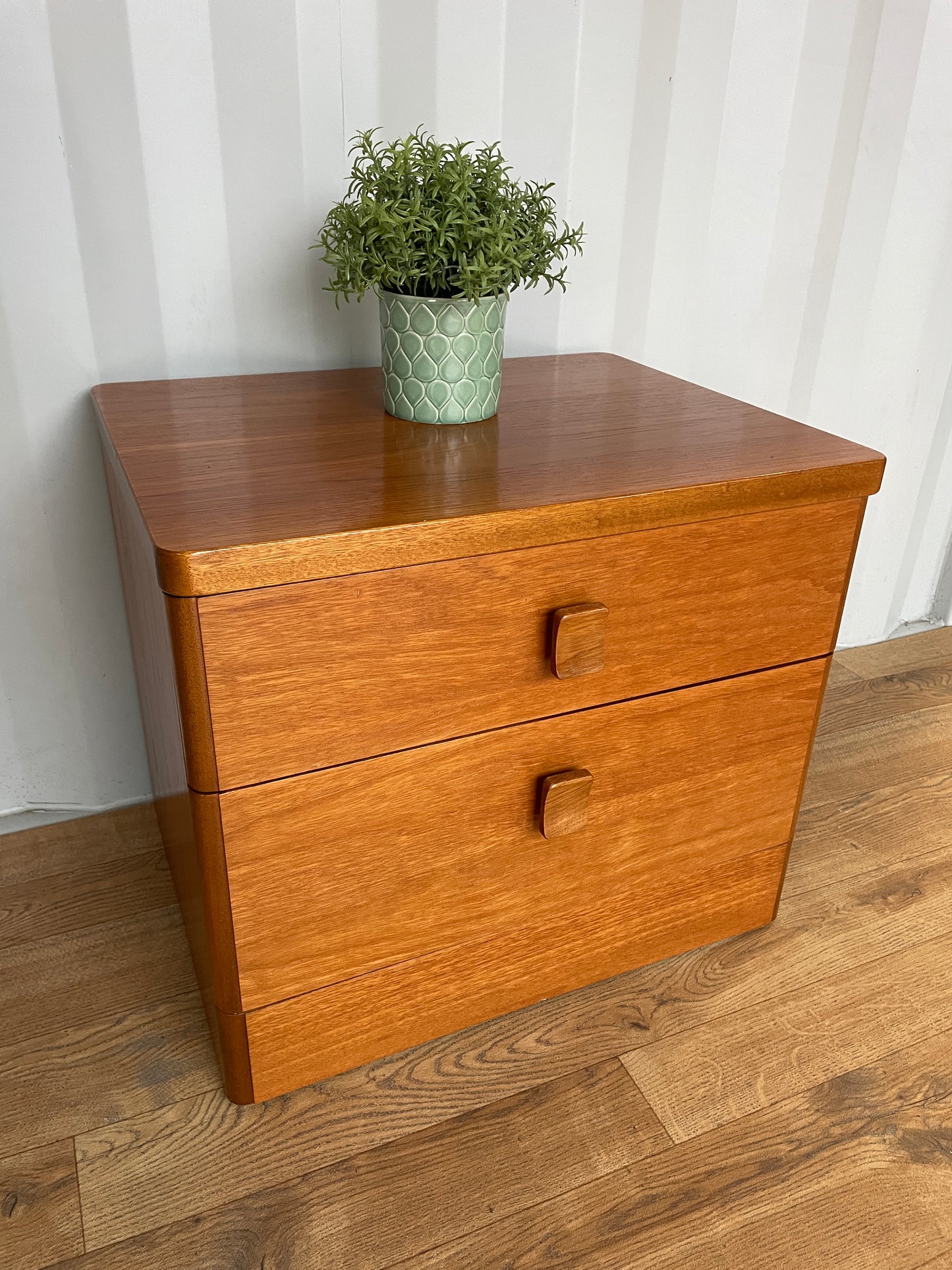 Small Stag Bedside Chest / Cabinet - Mid-Century