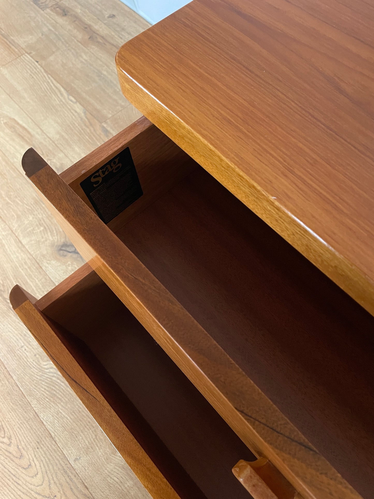 Small Stag Bedside Chest / Cabinet - Mid-Century