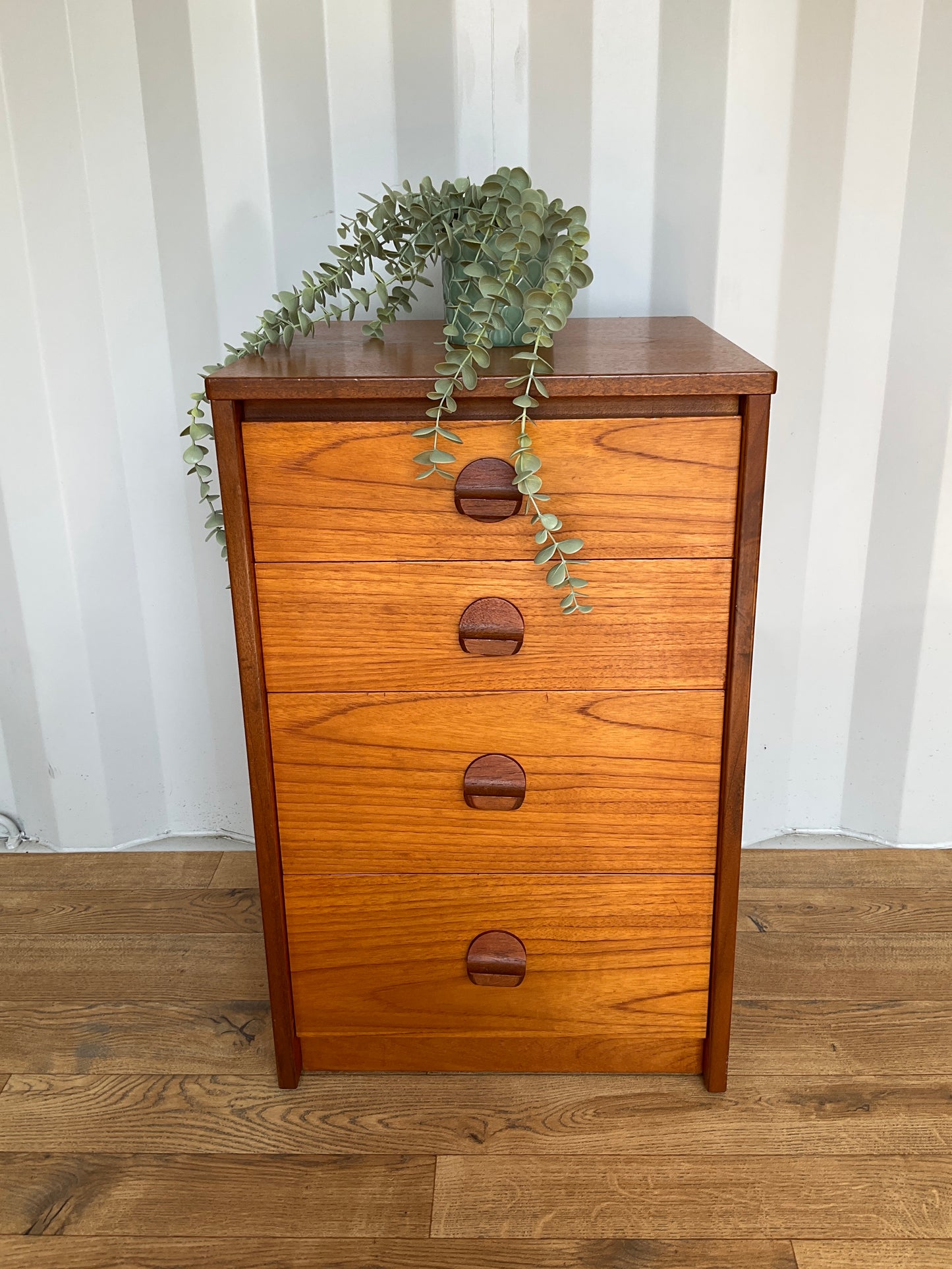 Stag Bedside Teak Chest Cabinet - Mid-Century / Vintage