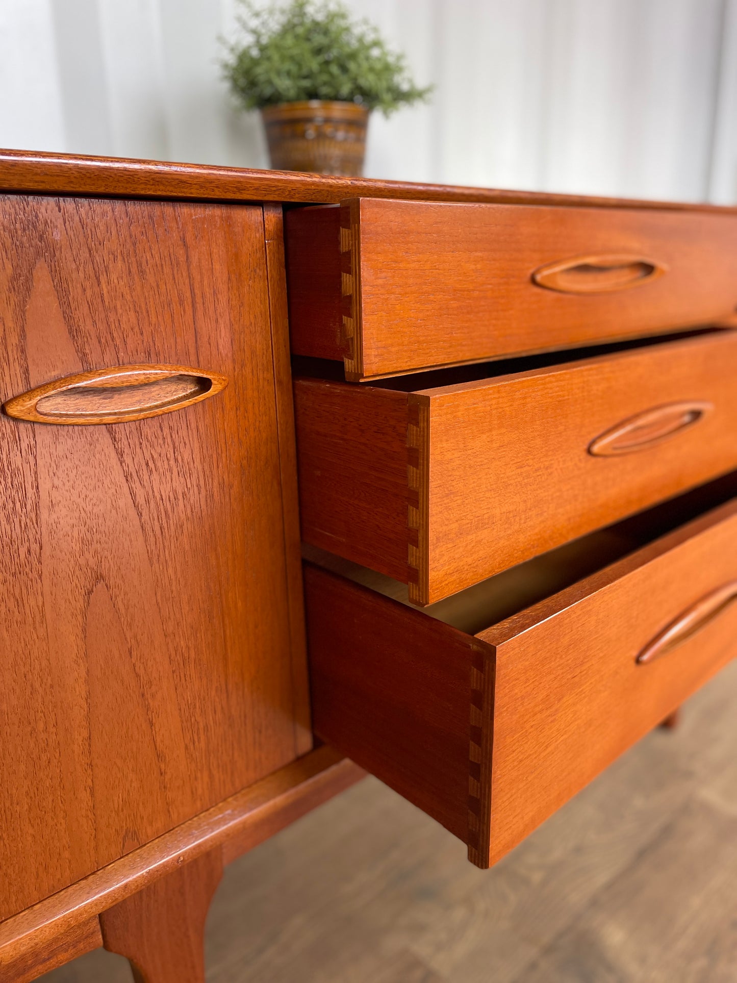 Danish Teak Mid-Century Jentique Sideboard | Vintage 1960s Storage Cabinet | 152cm