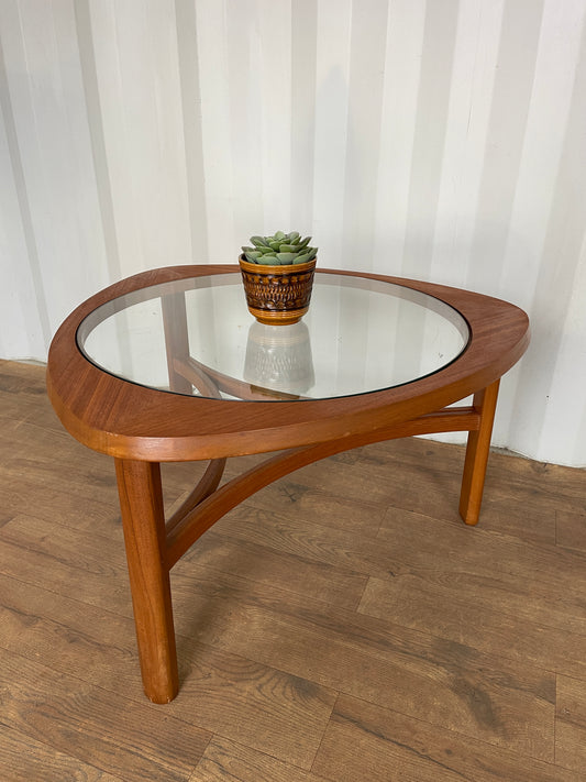Mid-Century Nathan Trinity Teak & Glass Coffee Table | UK Made Vintage Design