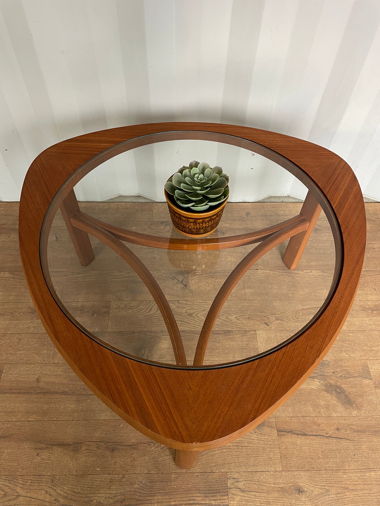 Mid-Century Nathan Trinity Teak & Glass Coffee Table | UK Made Vintage Design