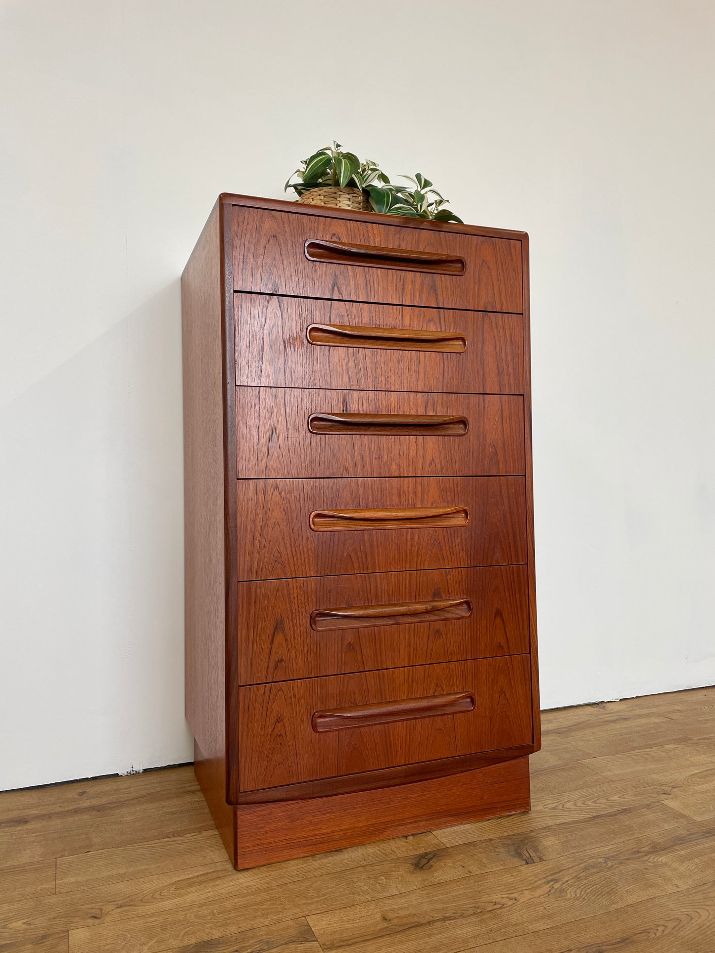 G Plan Tall Boy Chest of Drawers - Fresco - Mid-Century 6 Drawer