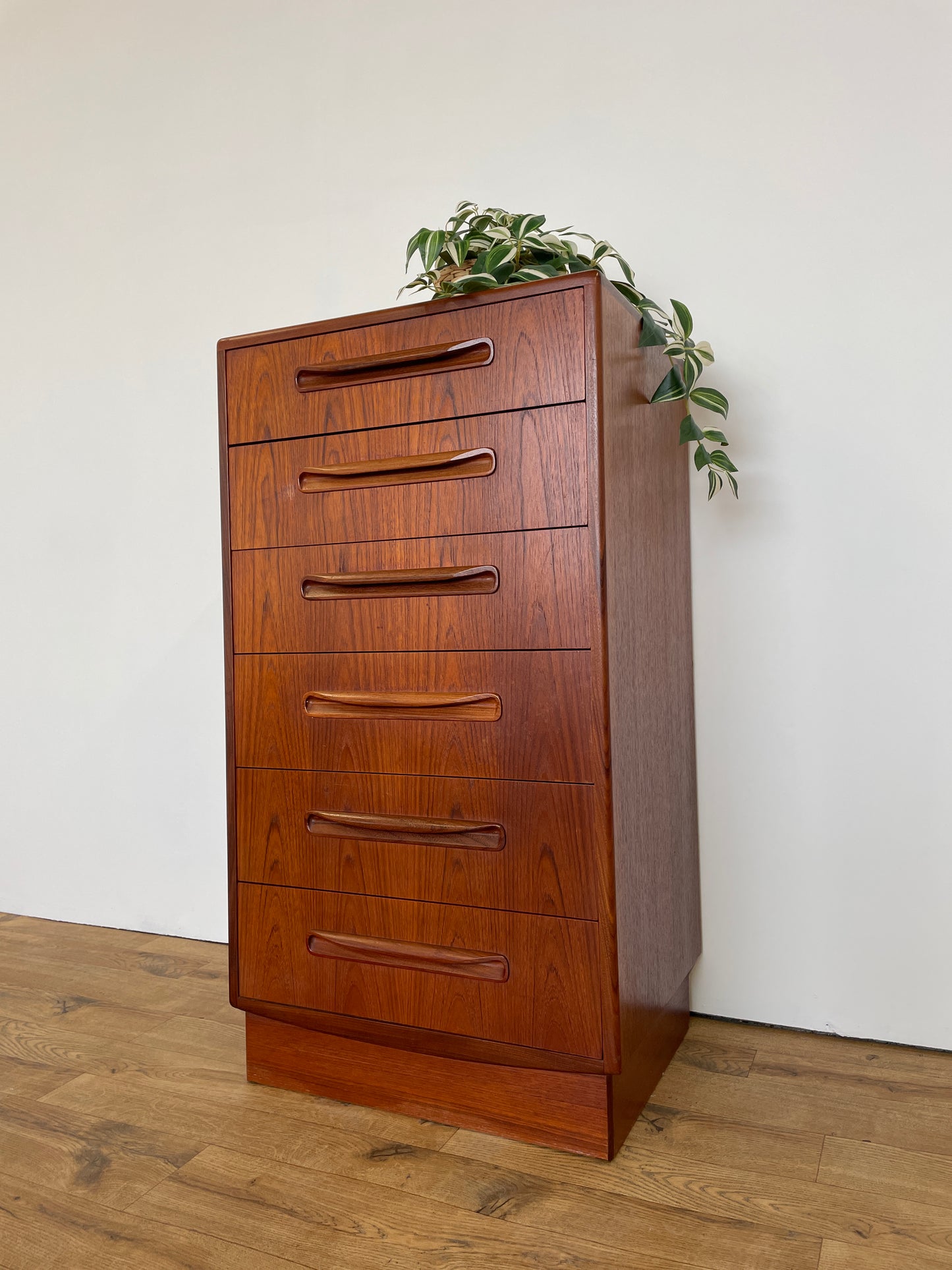 G Plan Tall Boy Chest of Drawers - Fresco - Mid-Century 6 Drawer